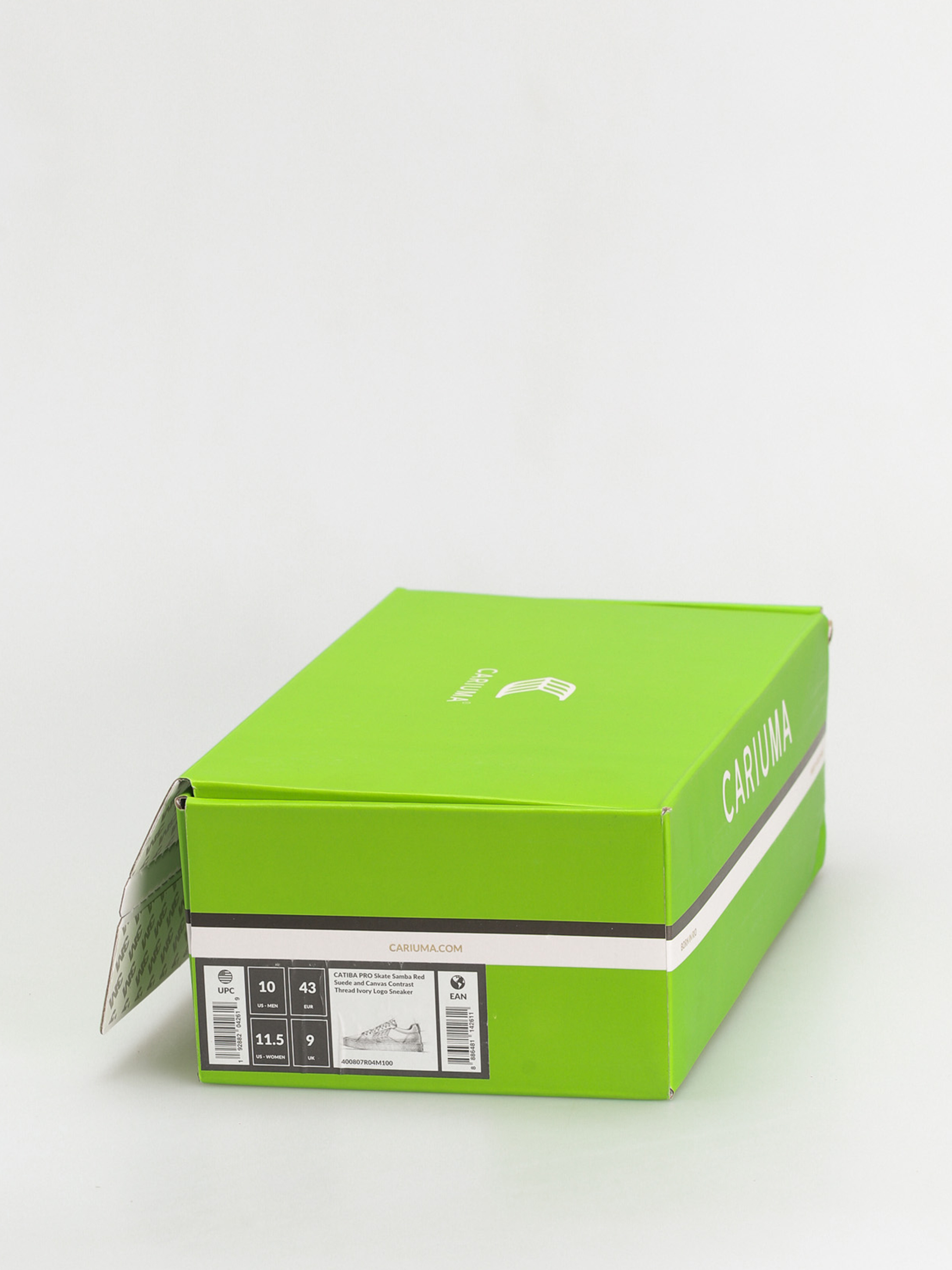 Buty Cariuma Catiba Pro (samba red suede and canvas contrast thread ivory logo)