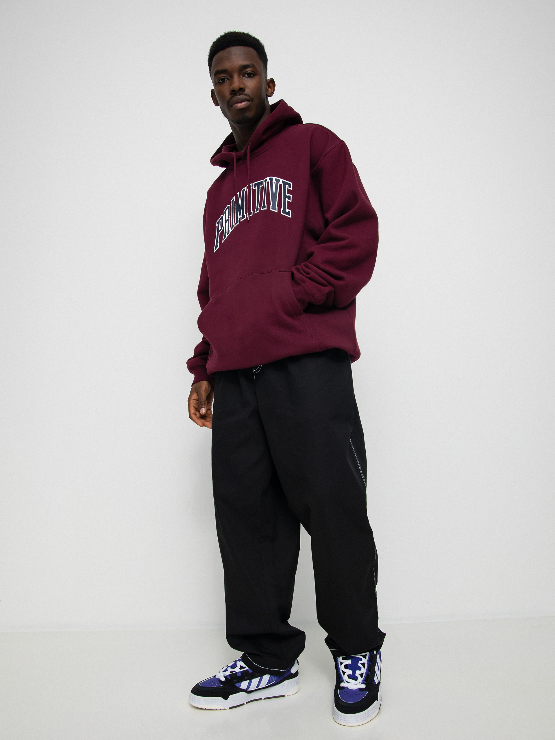 Bluza z kapturem Primitive Collegiate Arch HD (burgundy)