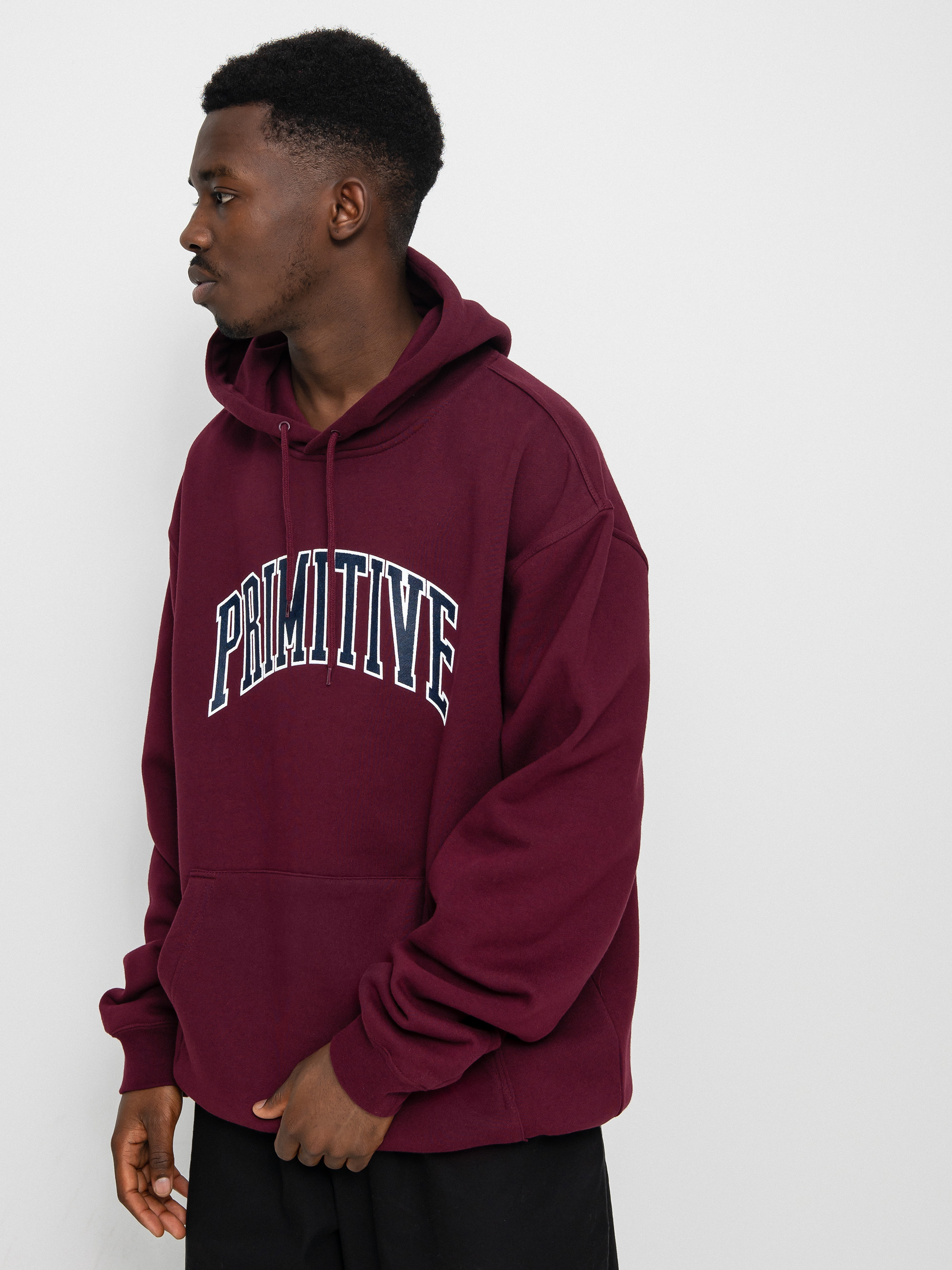 Bluza z kapturem Primitive Collegiate Arch HD (burgundy)