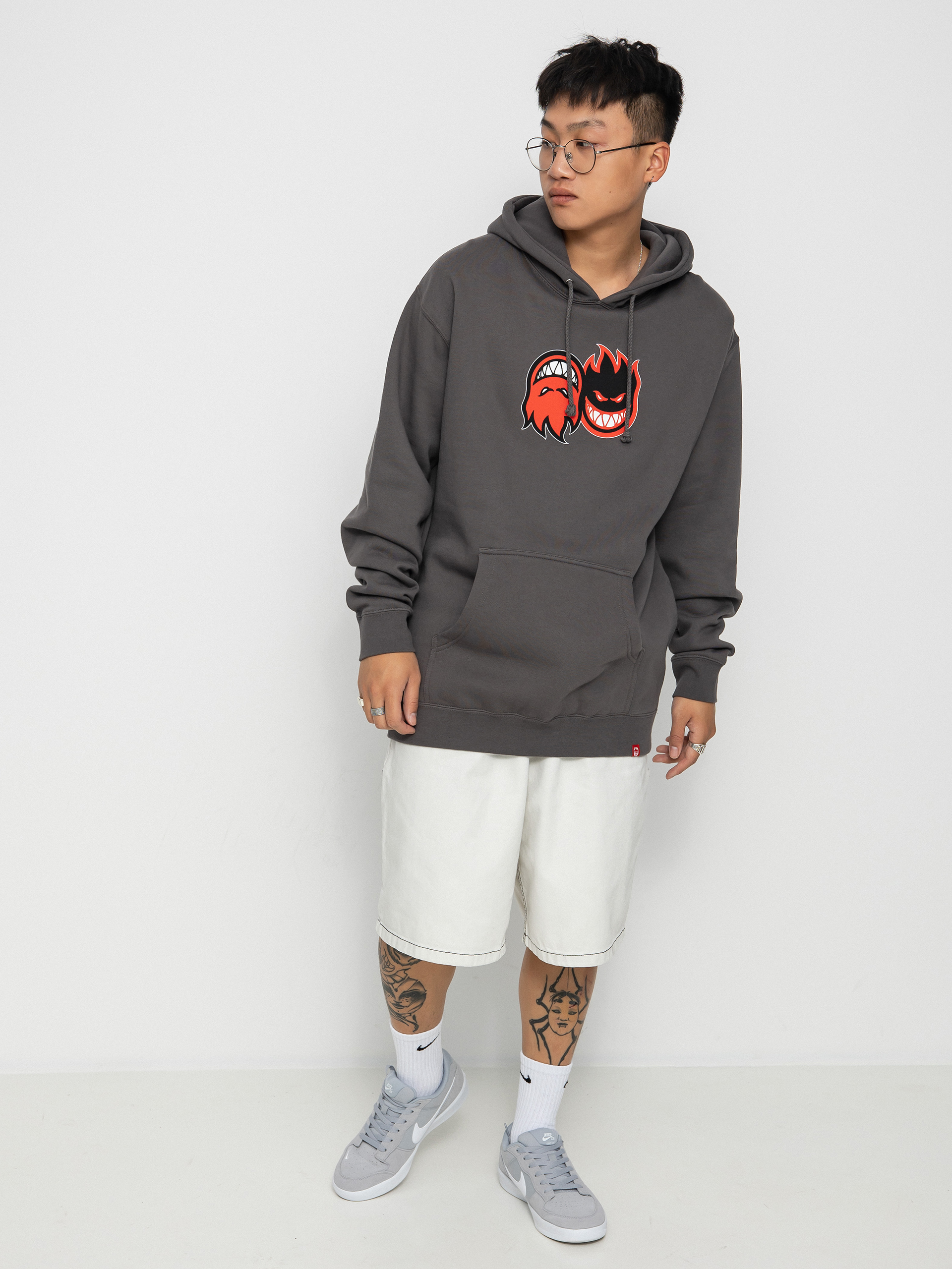 Bluza z kapturem Spitfire Eternal Sld HD (charcoal/red)
