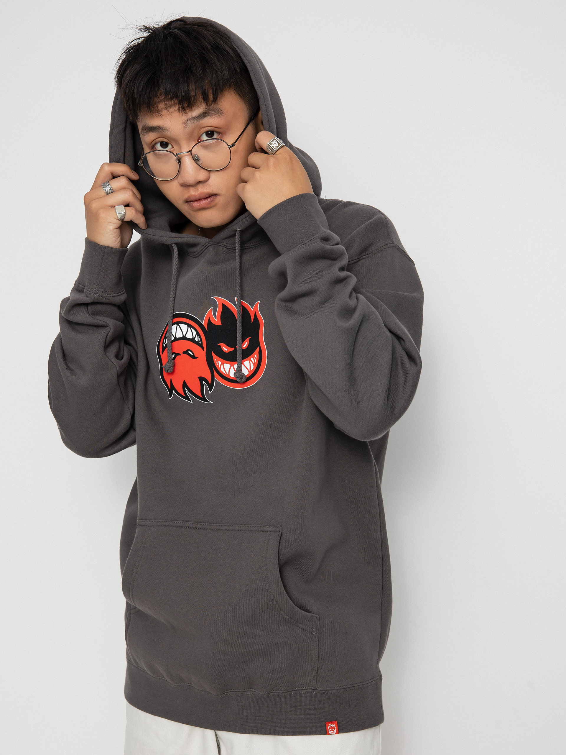 Bluza z kapturem Spitfire Eternal Sld HD (charcoal/red)