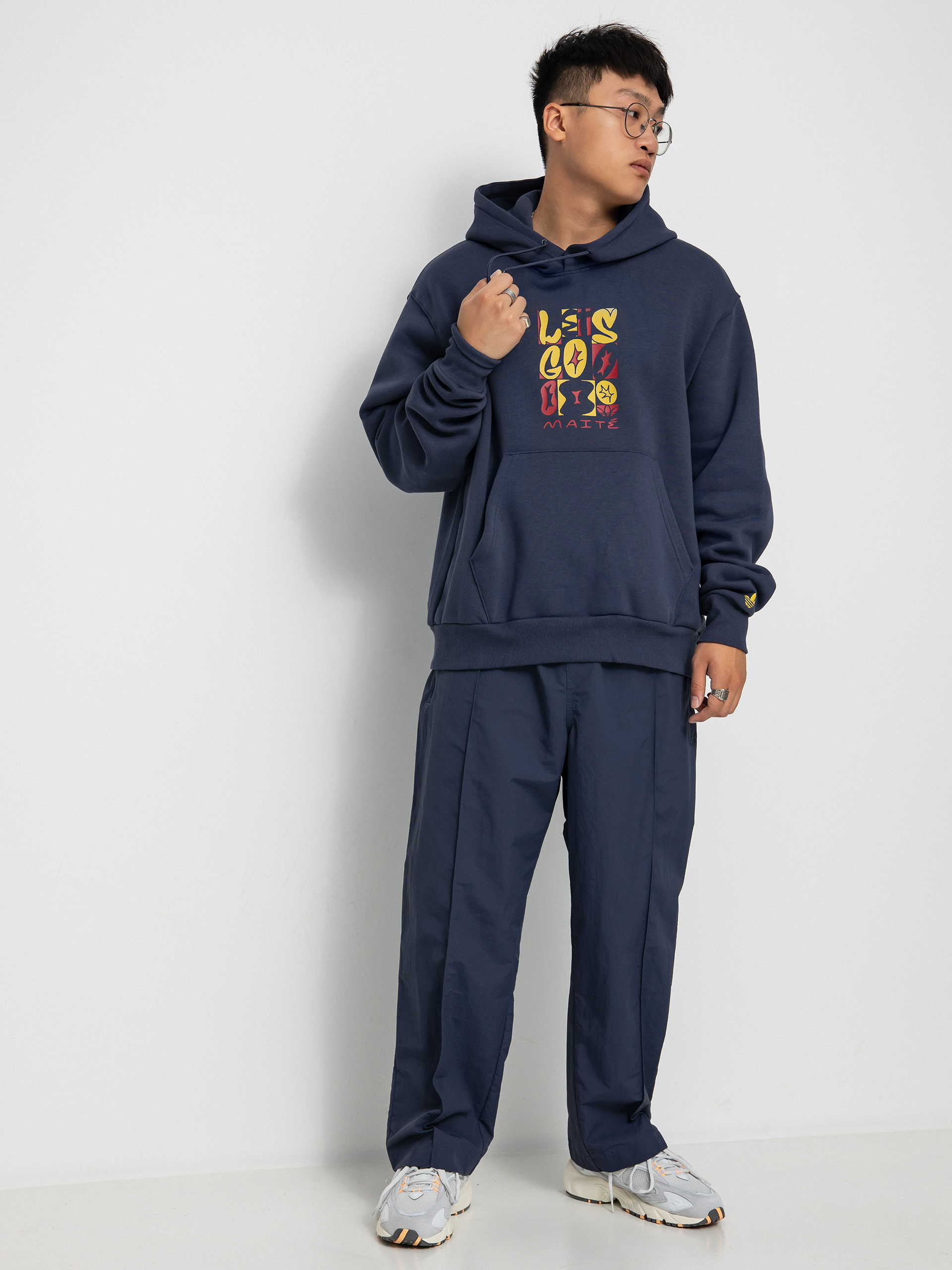 Bluza z kapturem adidas Maite M HD (shanav/pyrite/tmvire)