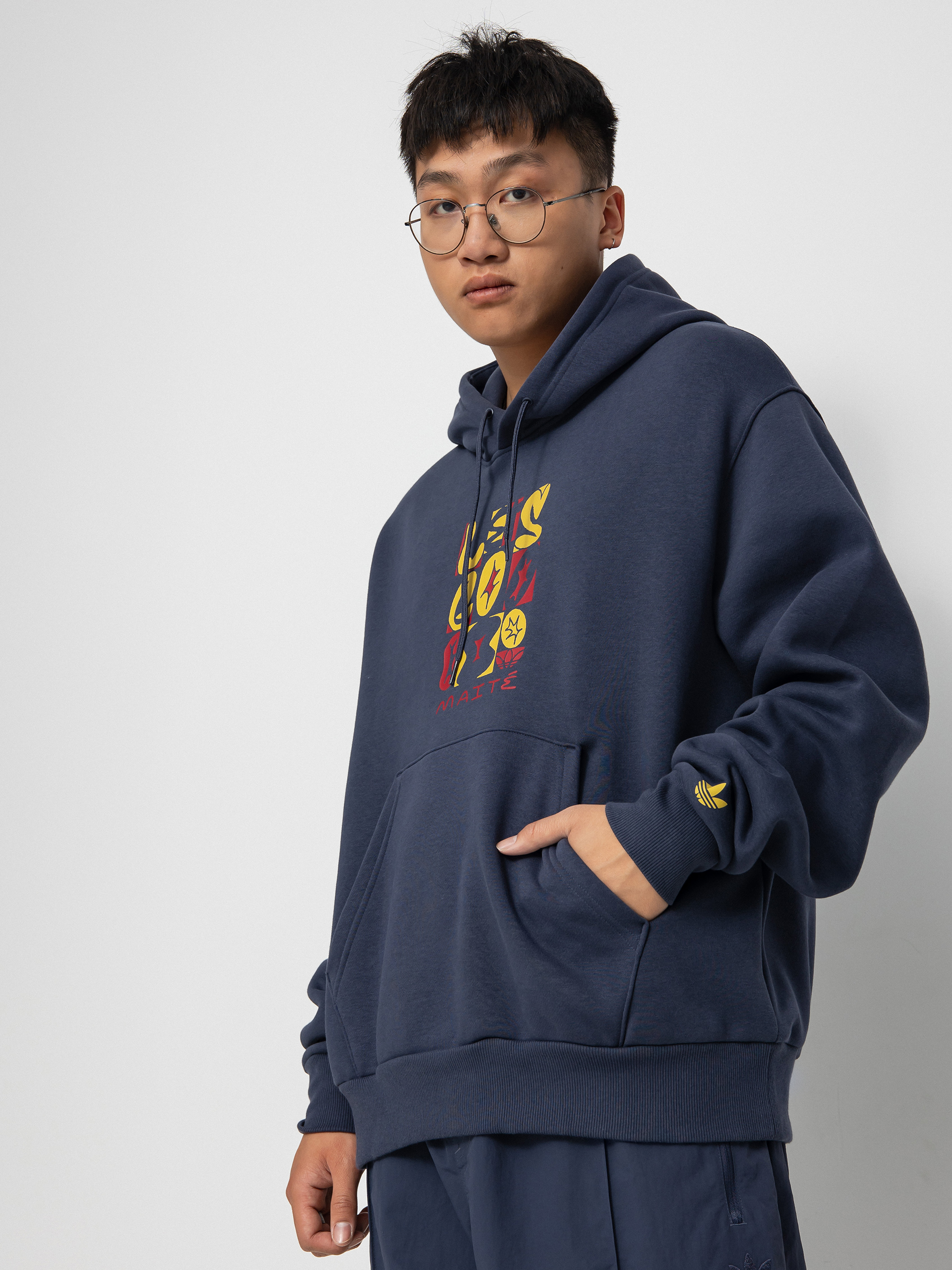 Bluza z kapturem adidas Maite M HD (shanav/pyrite/tmvire)