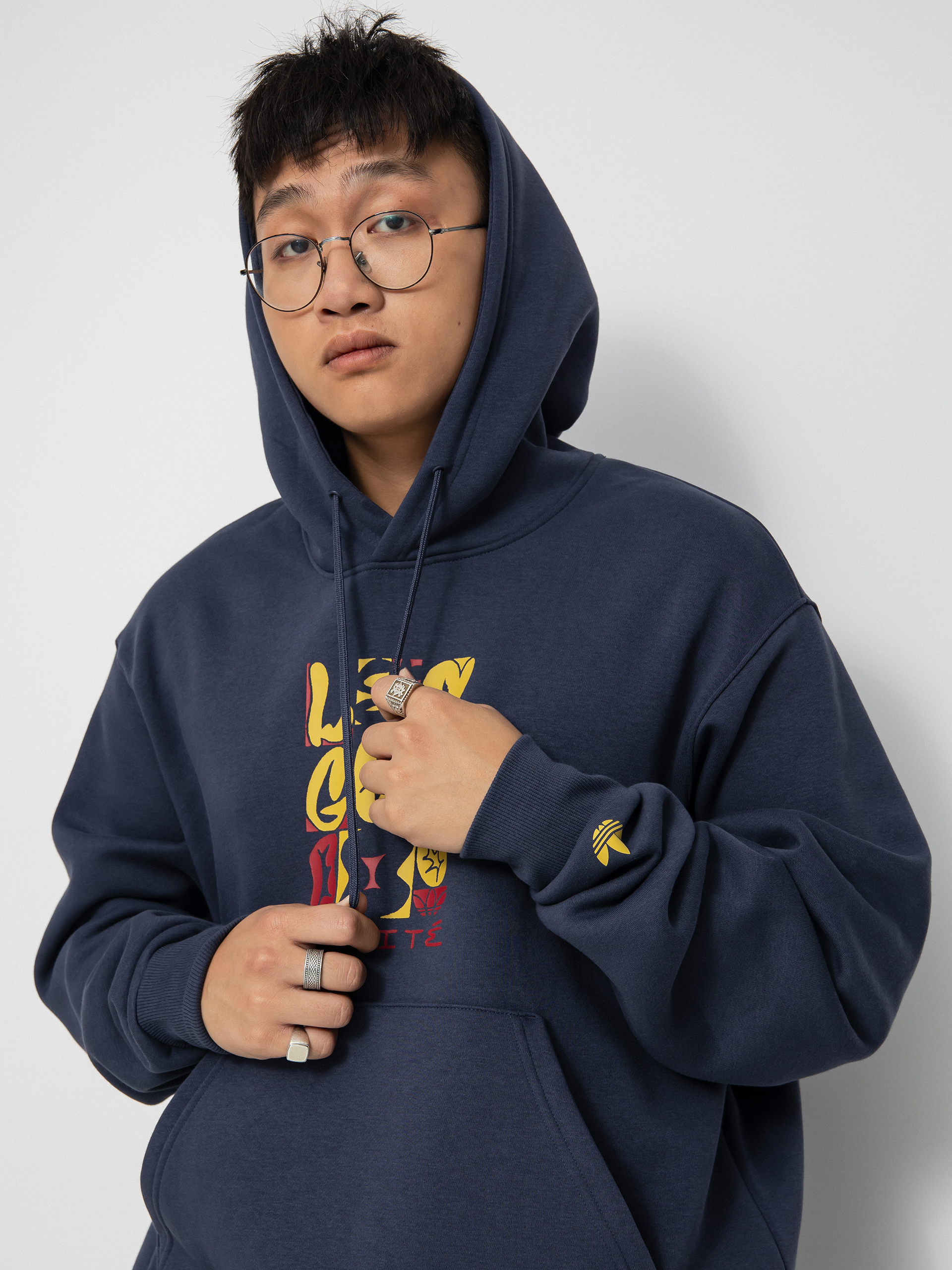 Bluza z kapturem adidas Maite M HD (shanav/pyrite/tmvire)