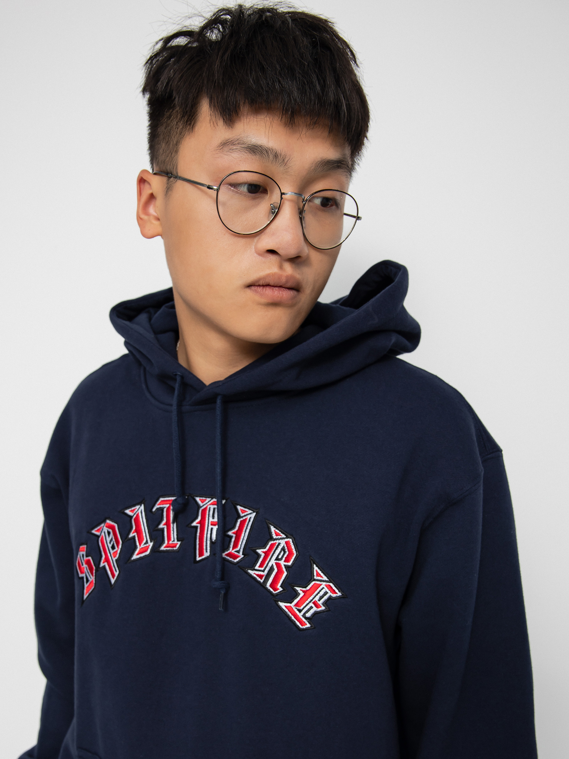 Bluza z kapturem Spitfire Old E HD (navy/red)