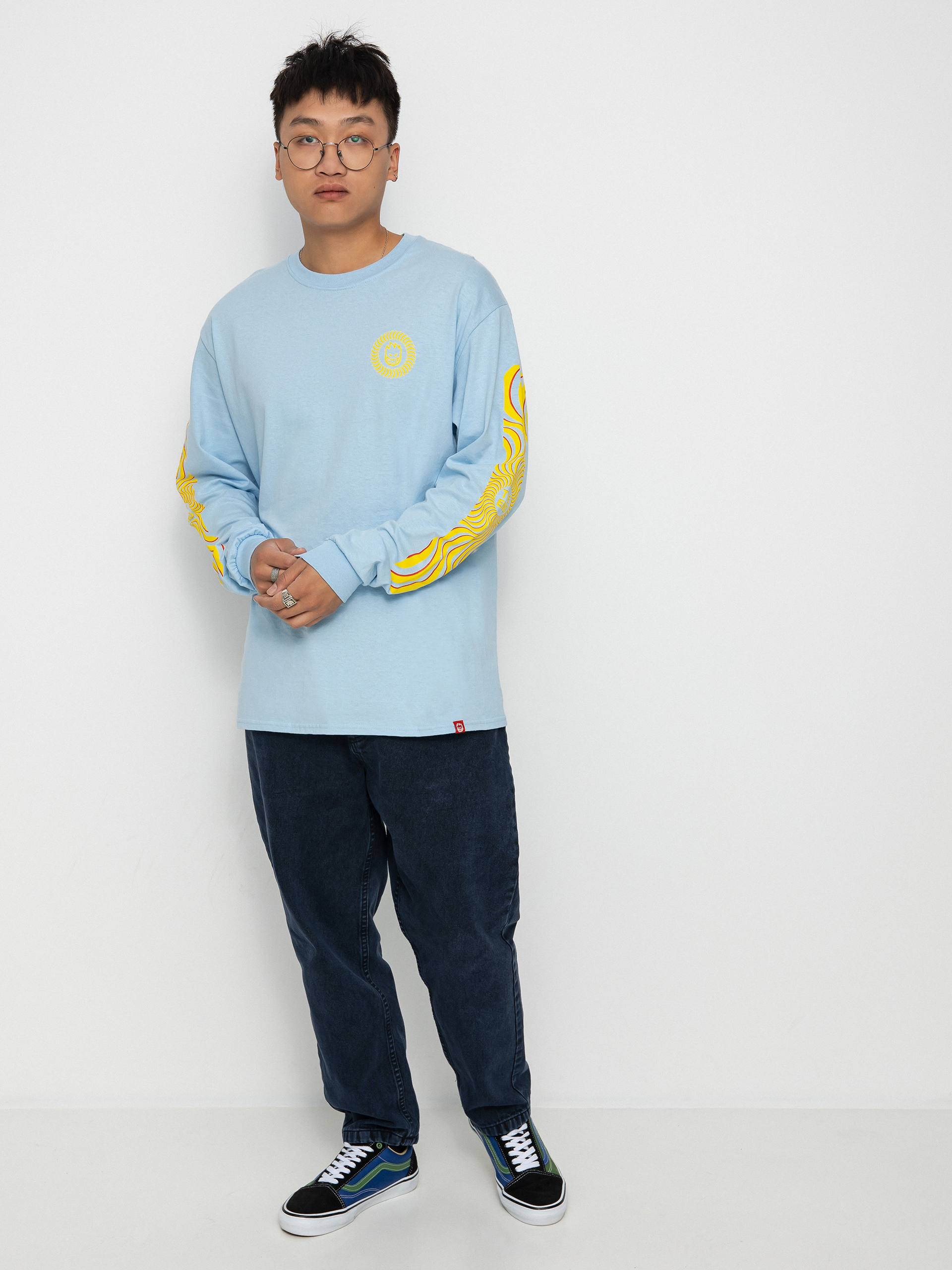 Longsleeve Spitfire Clsc Swrl Ovrly (slv/blue)