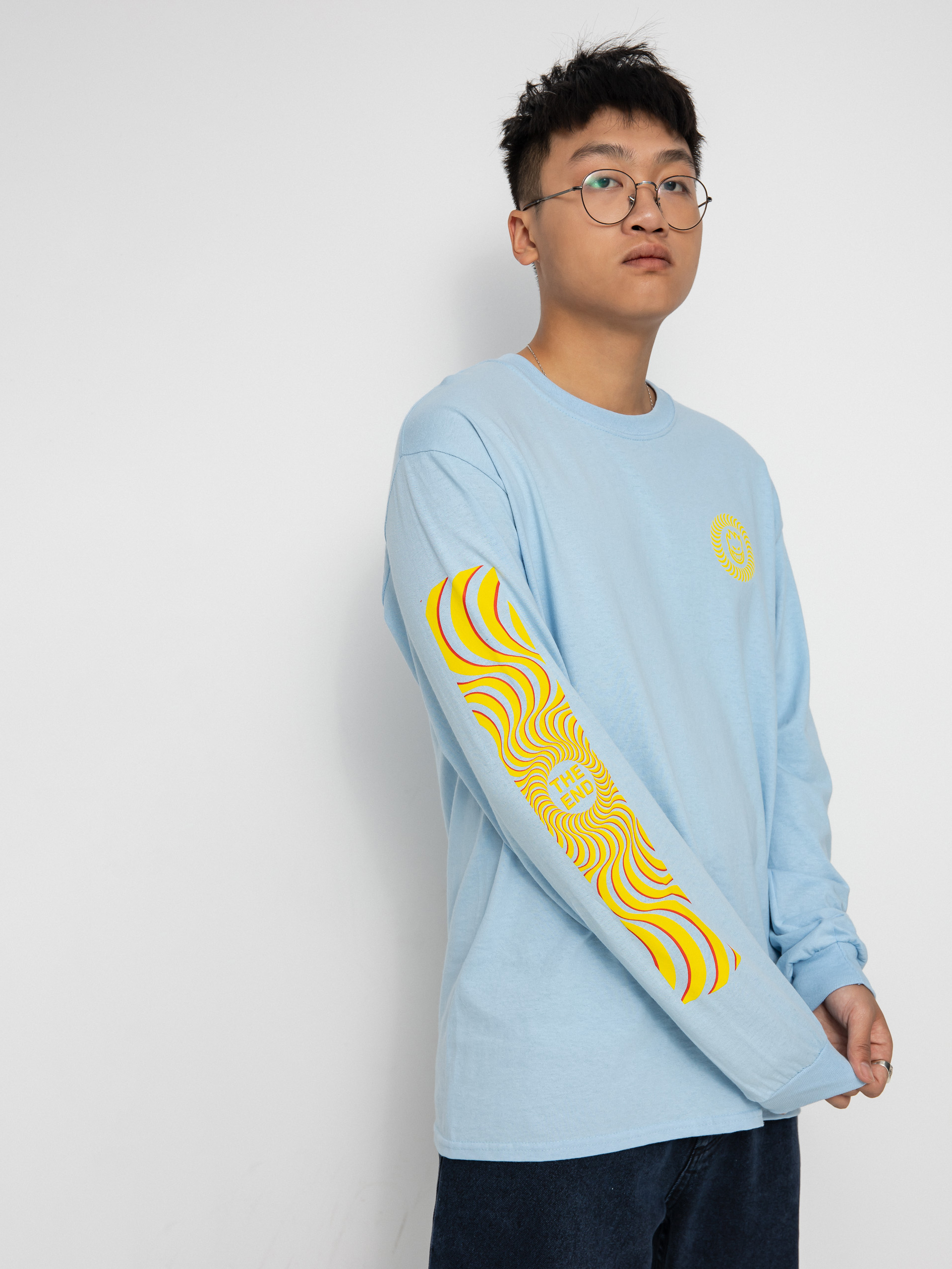 Longsleeve Spitfire Clsc Swrl Ovrly (slv/blue)