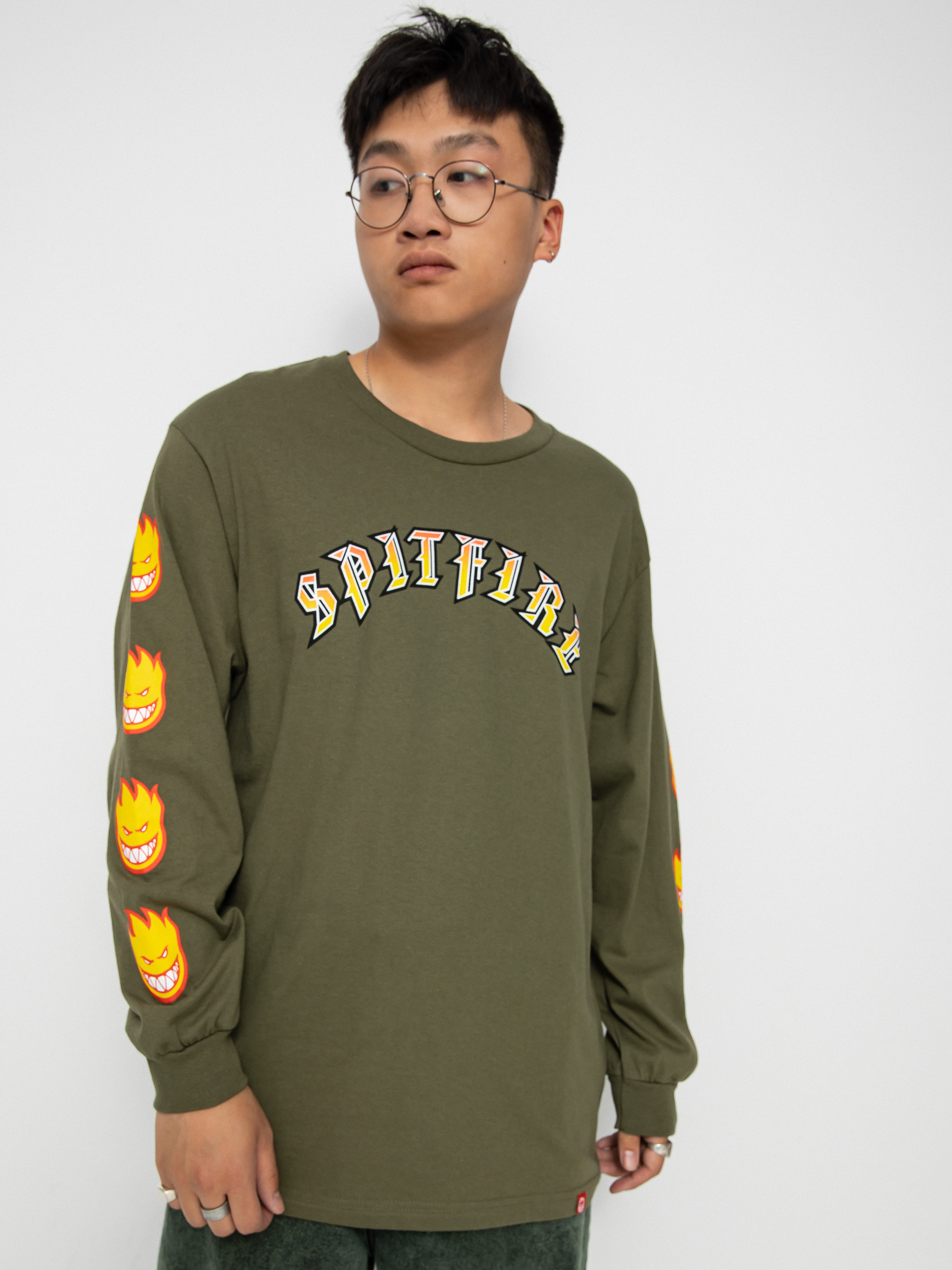 Longsleeve Spitfire Old Bghd Fl (silver/green)