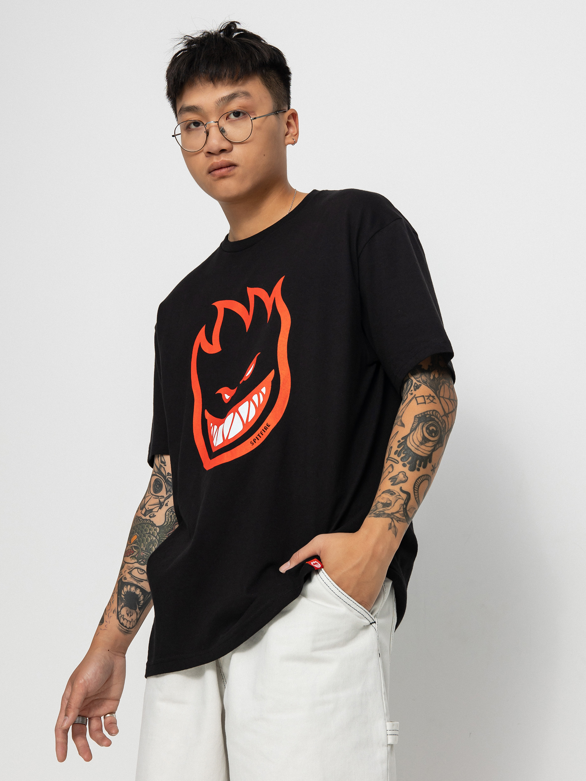 T-shirt Spitfire Bighead Fill (black/red)