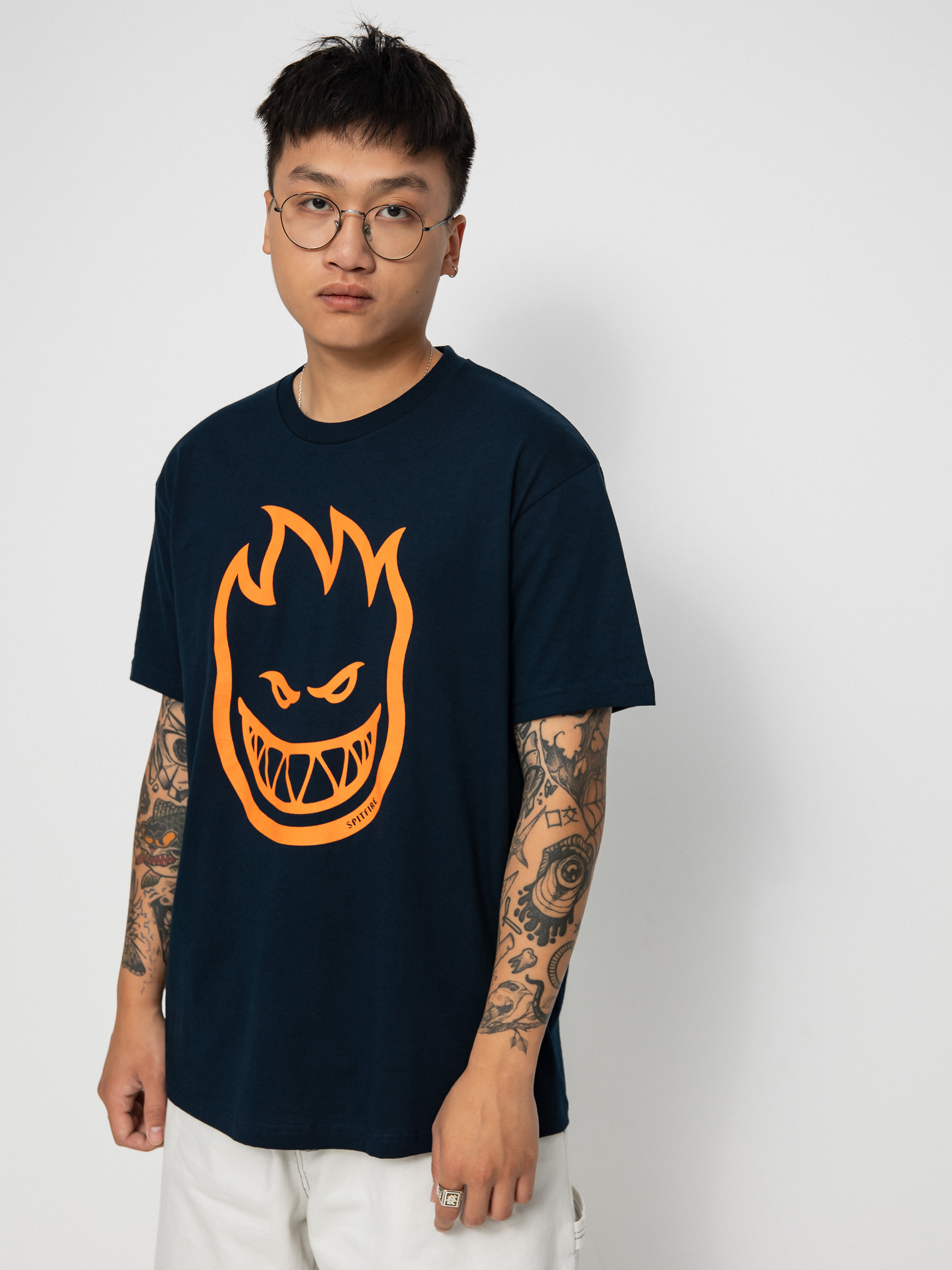 T-shirt Spitfire Bighead (navy/orange)