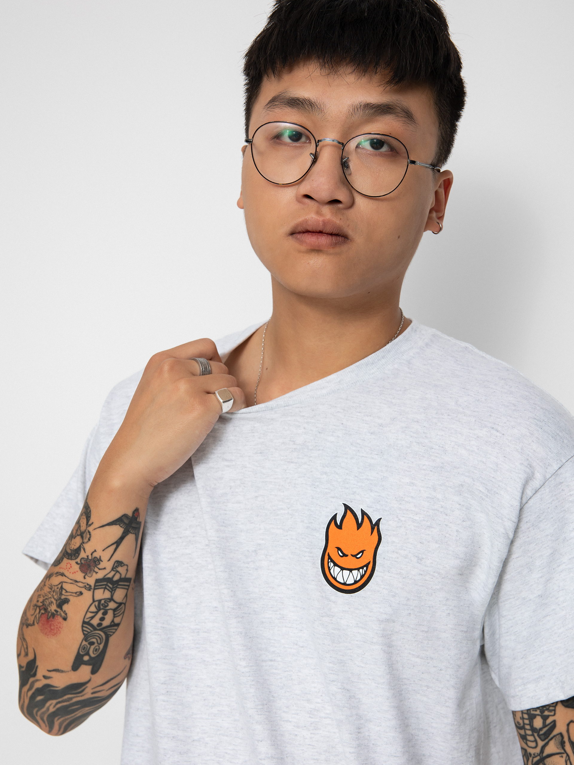 T-shirt Spitfire Lil Bghd Fill (ash/orange)