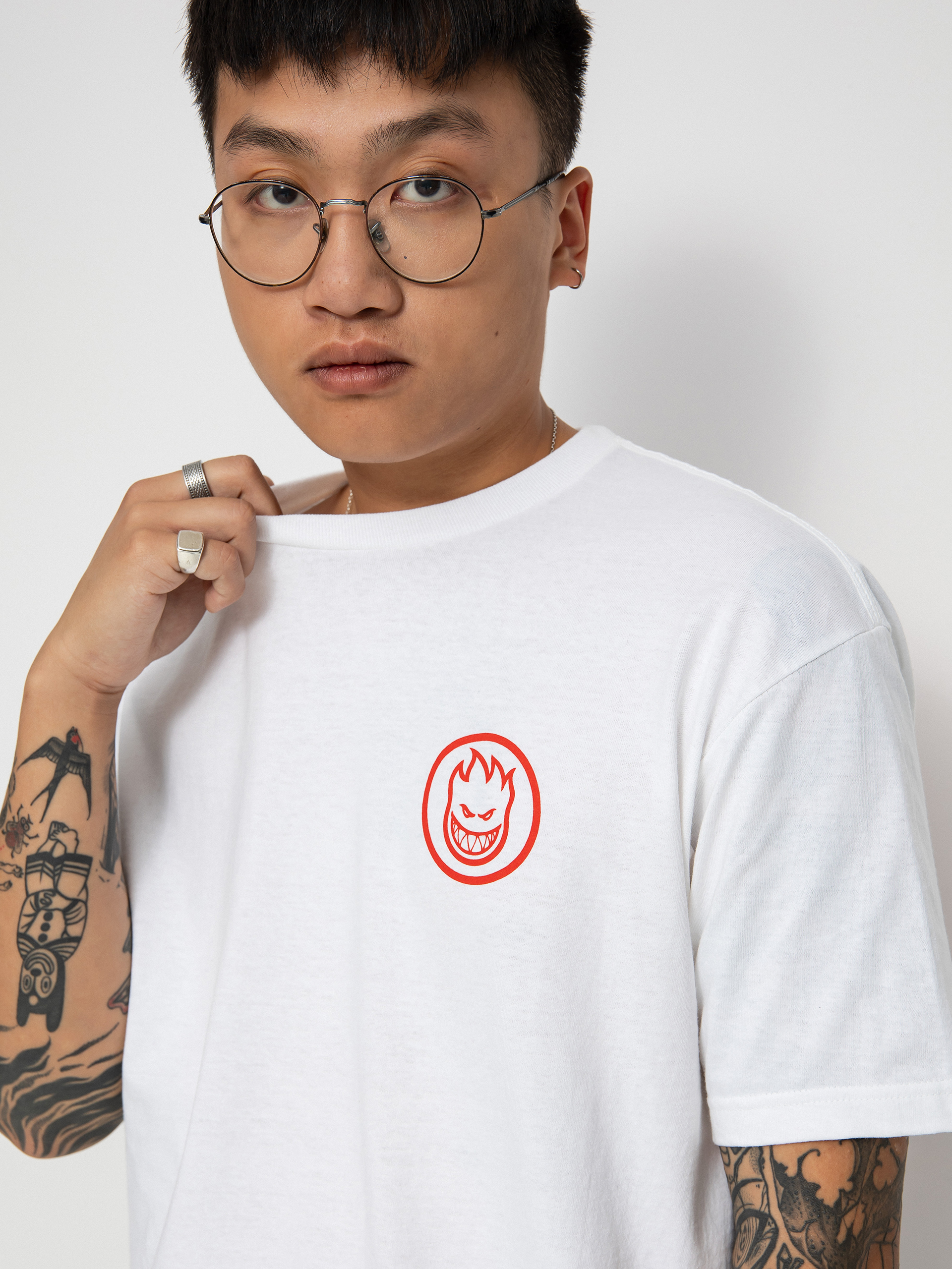 T-shirt Spitfire Clssc Swrl (white/red)