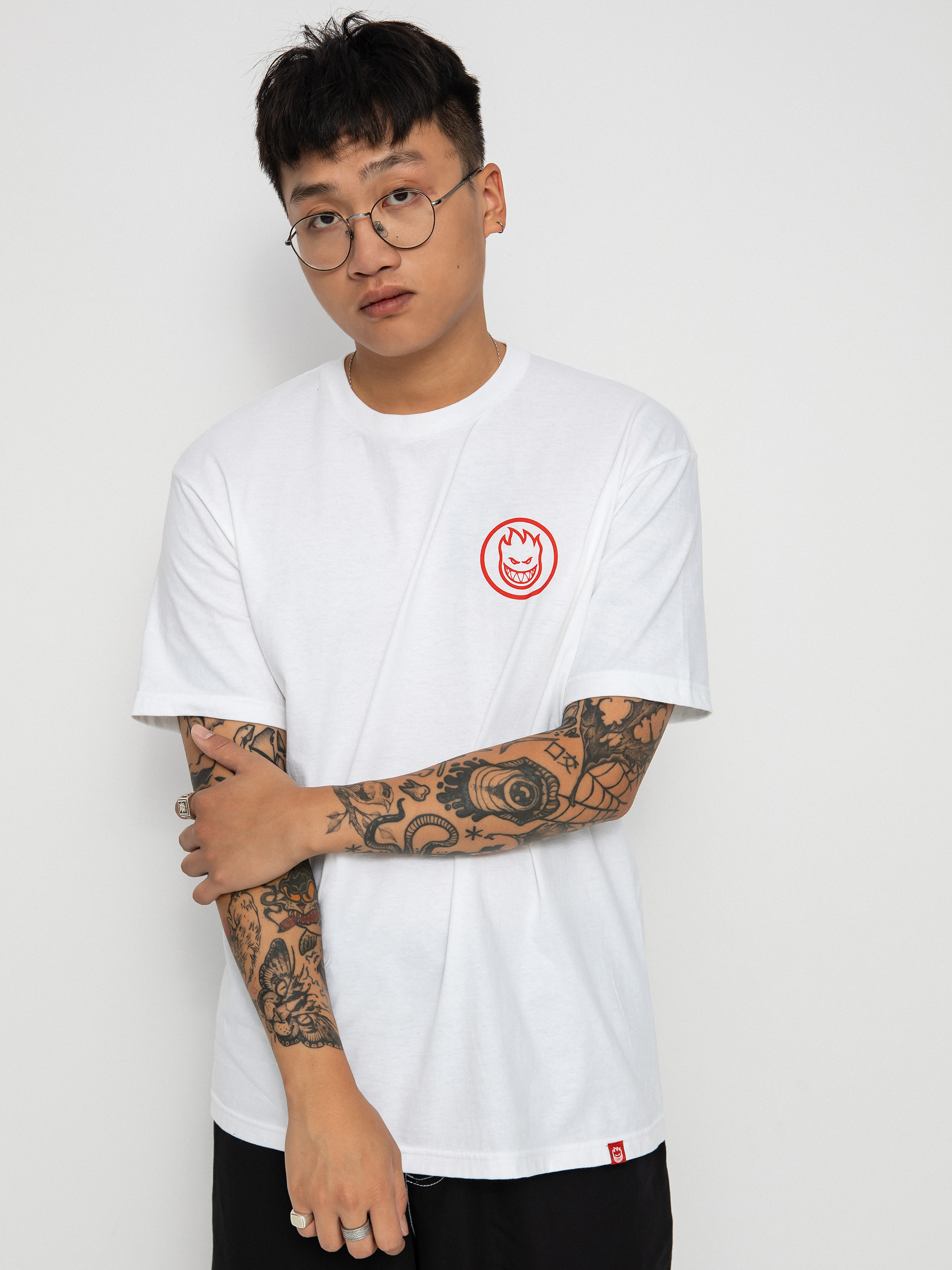 T-shirt Spitfire Clssc Swrl (white/red)