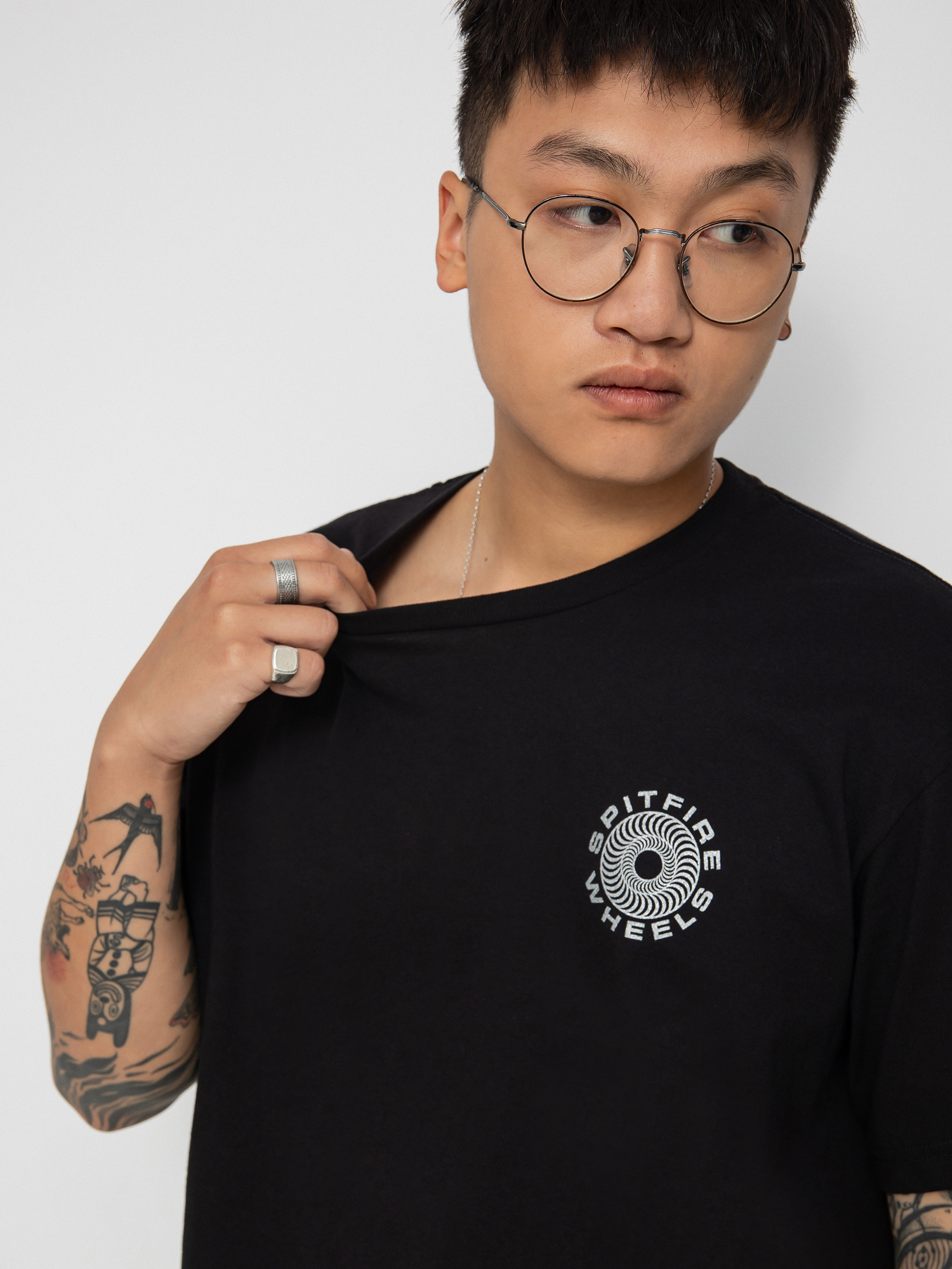 T-shirt Spitfire Clsc 87 Swrl (black/mtlc)