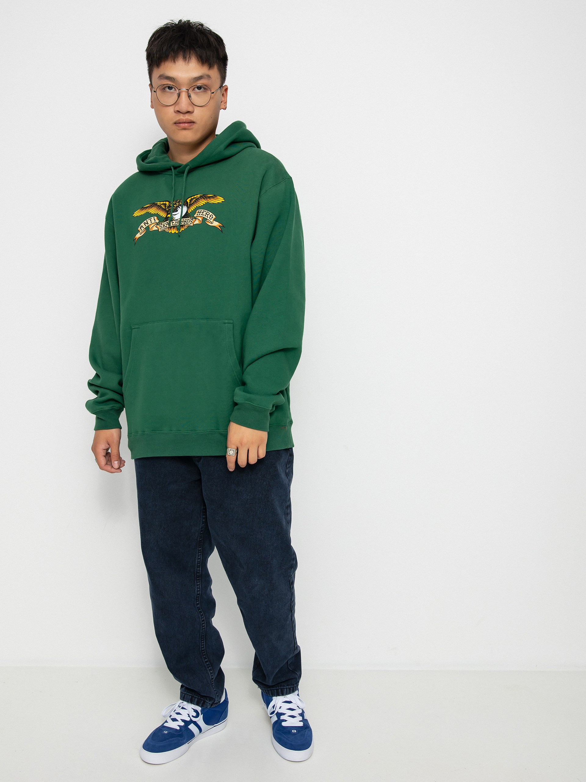 Bluza z kapturem Antihero Eagle HD (dark green/brown)