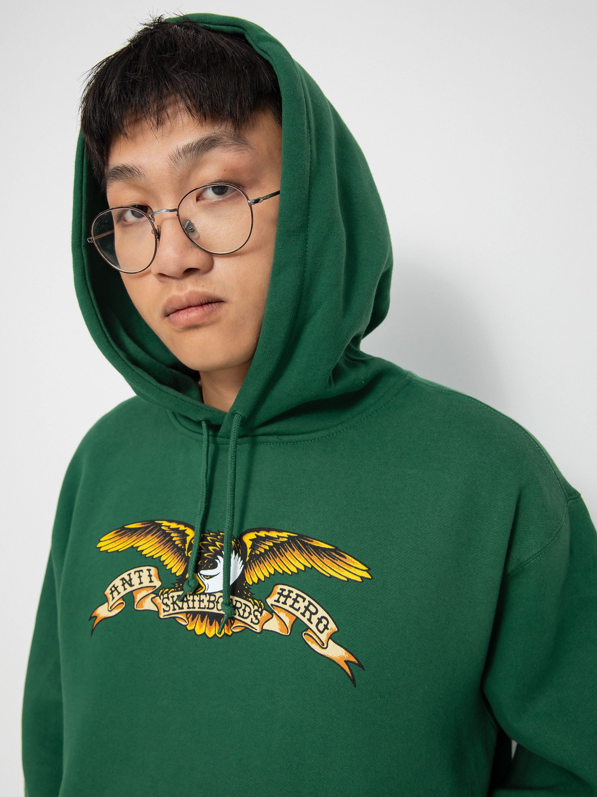 Bluza z kapturem Antihero Eagle HD (dark green/brown)