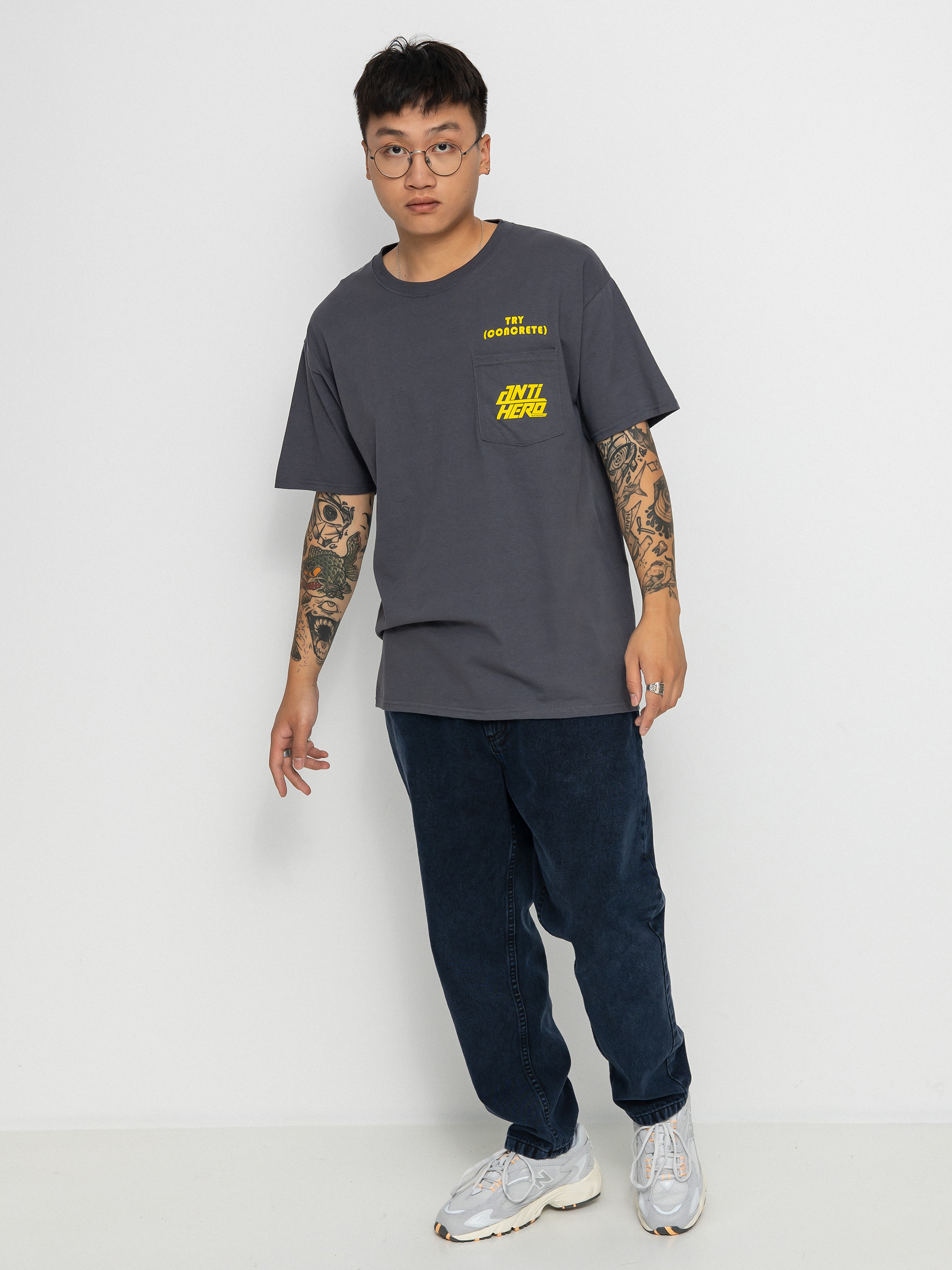 T-shirt Antihero Try Cncrete (charcoal grey)