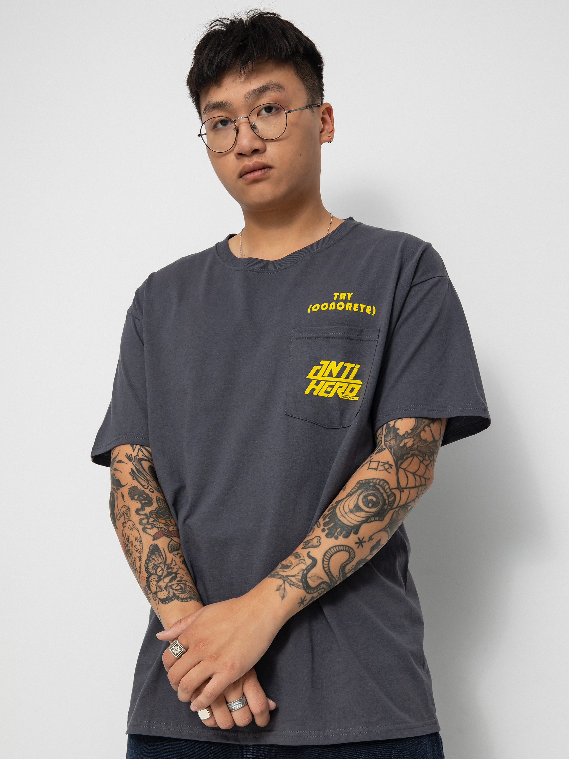 T-shirt Antihero Try Cncrete (charcoal grey)
