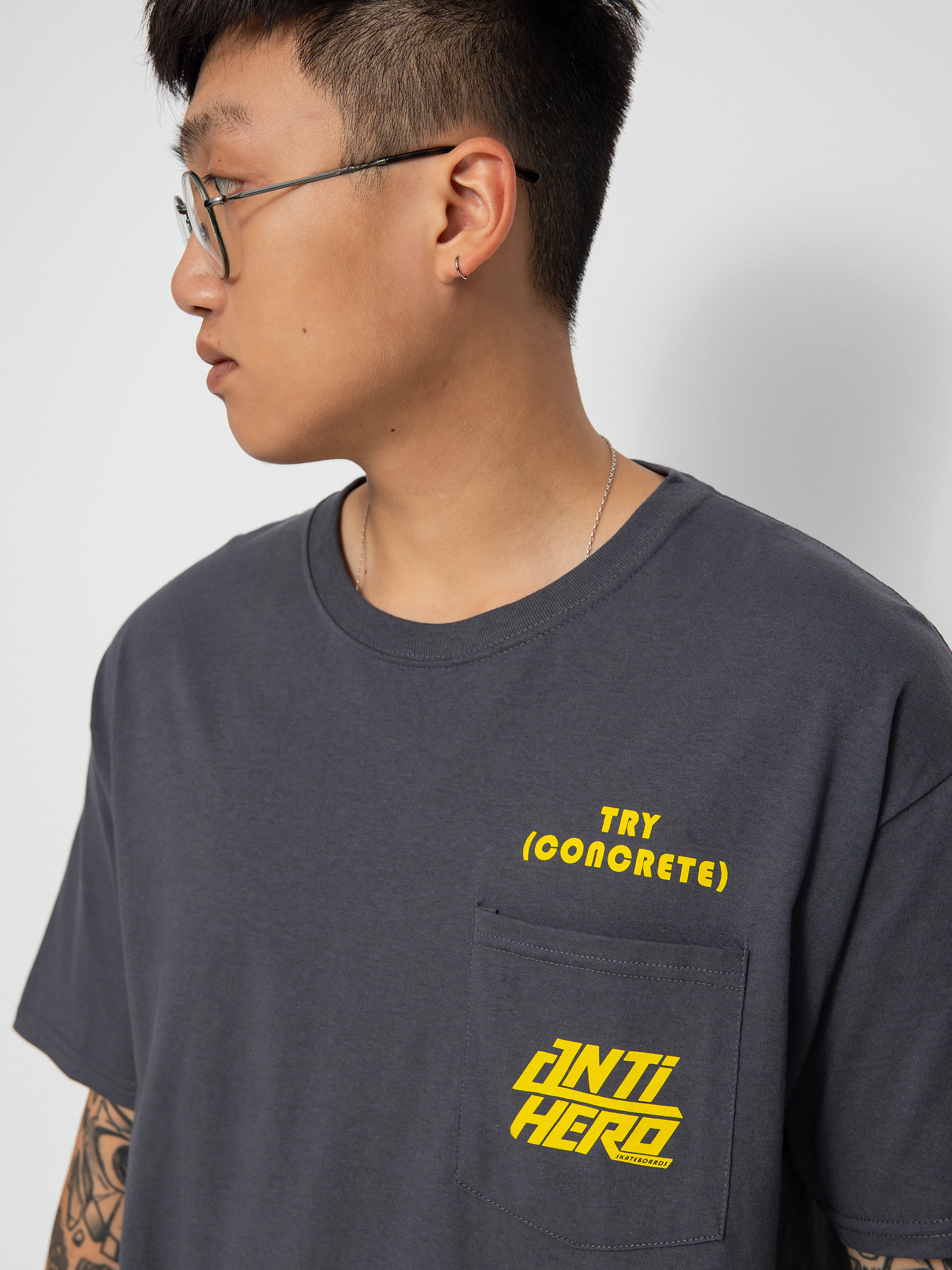 T-shirt Antihero Try Cncrete (charcoal grey)