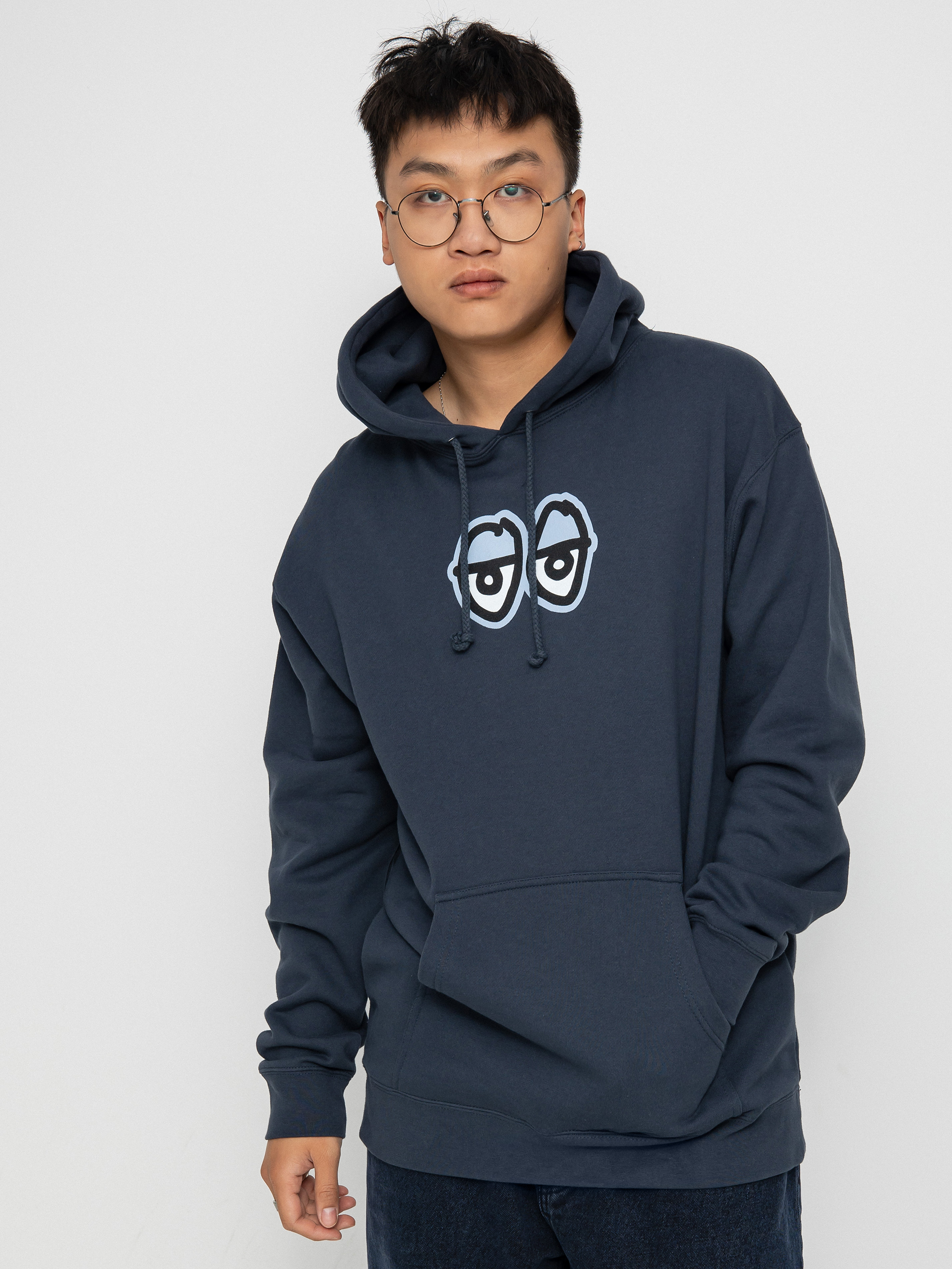 Bluza z kapturem Krooked Eyes Lg HD (slate blue)