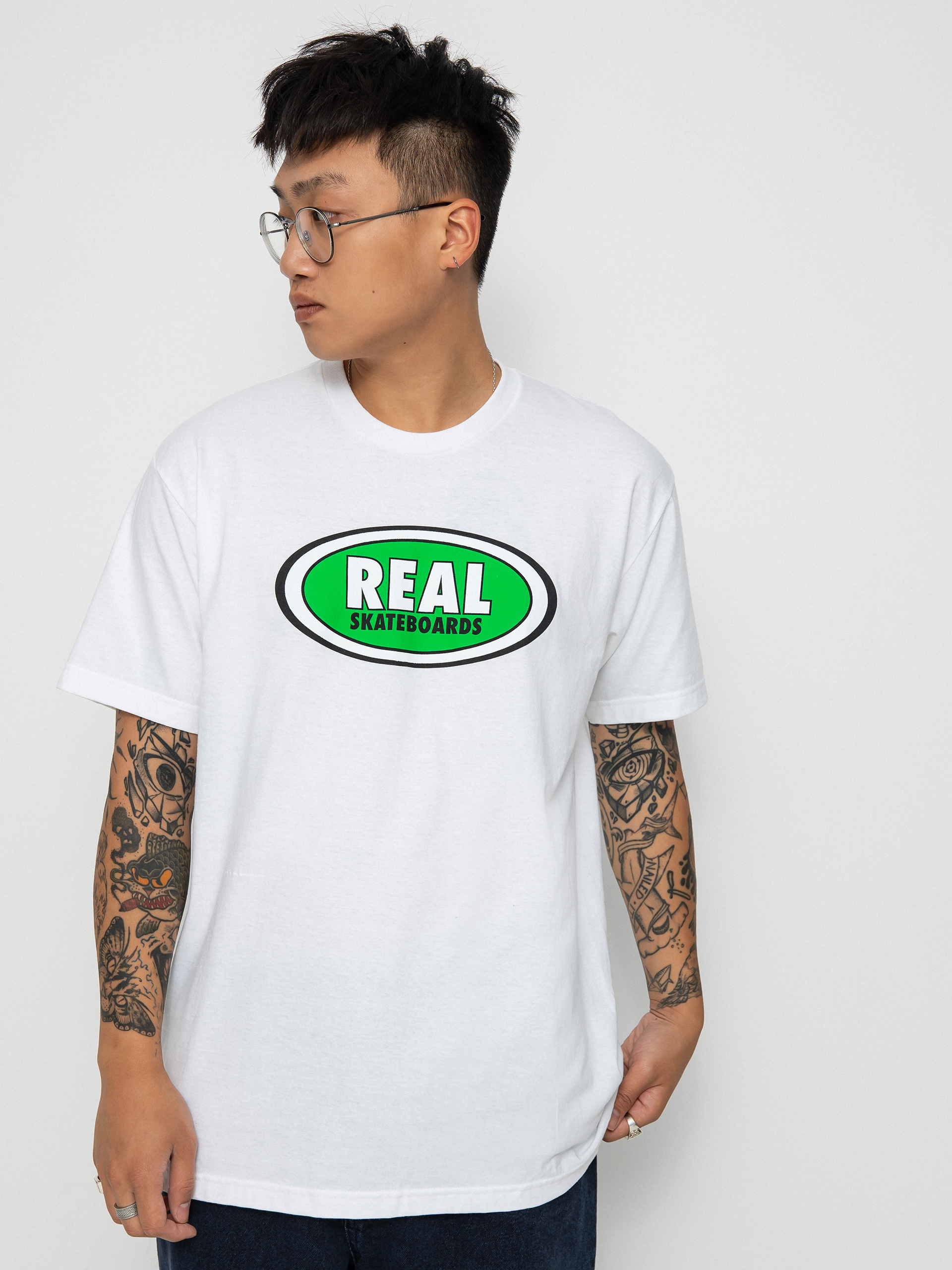 T-shirt Real Oval (white/green)