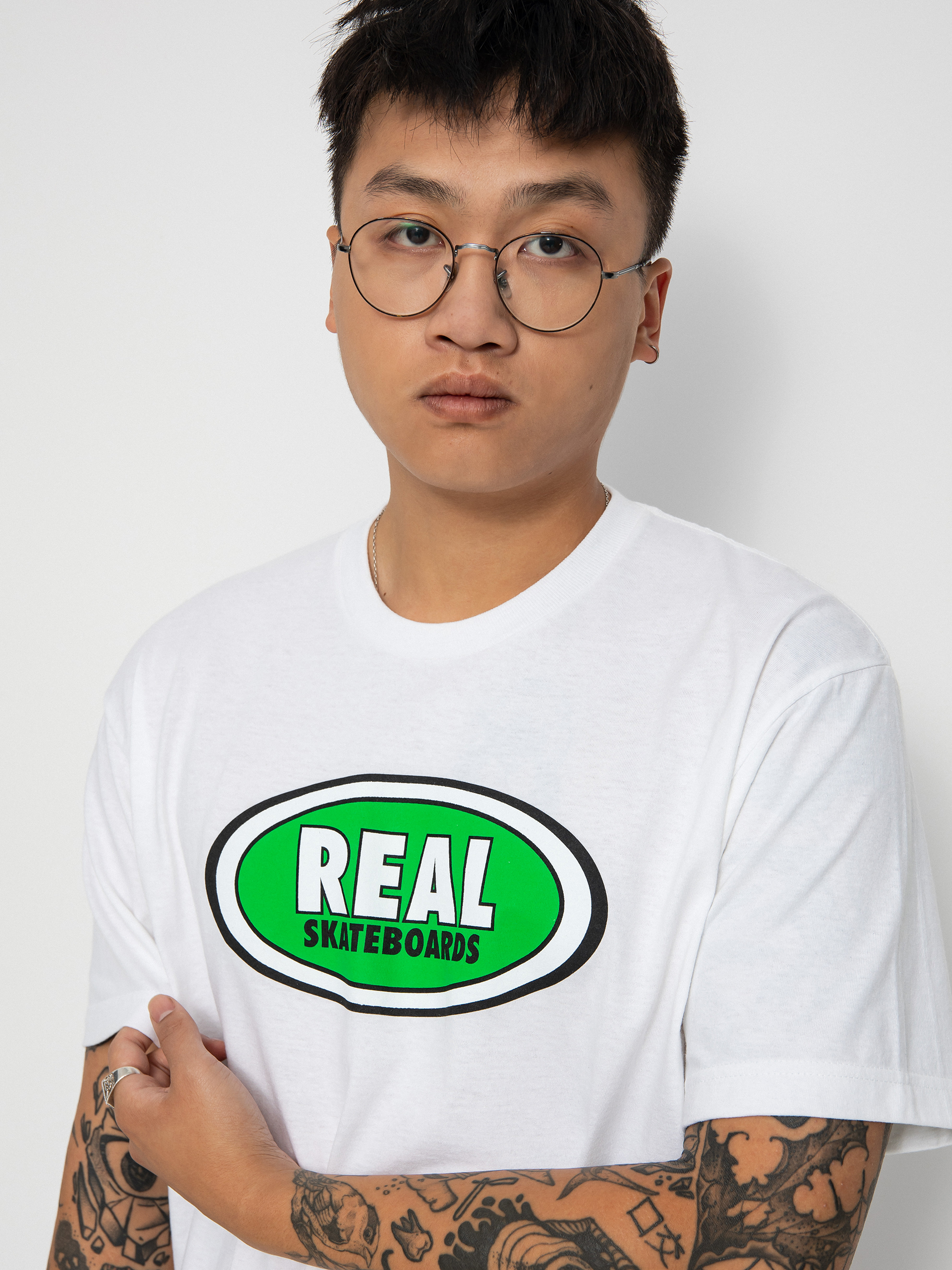 T-shirt Real Oval (white/green)