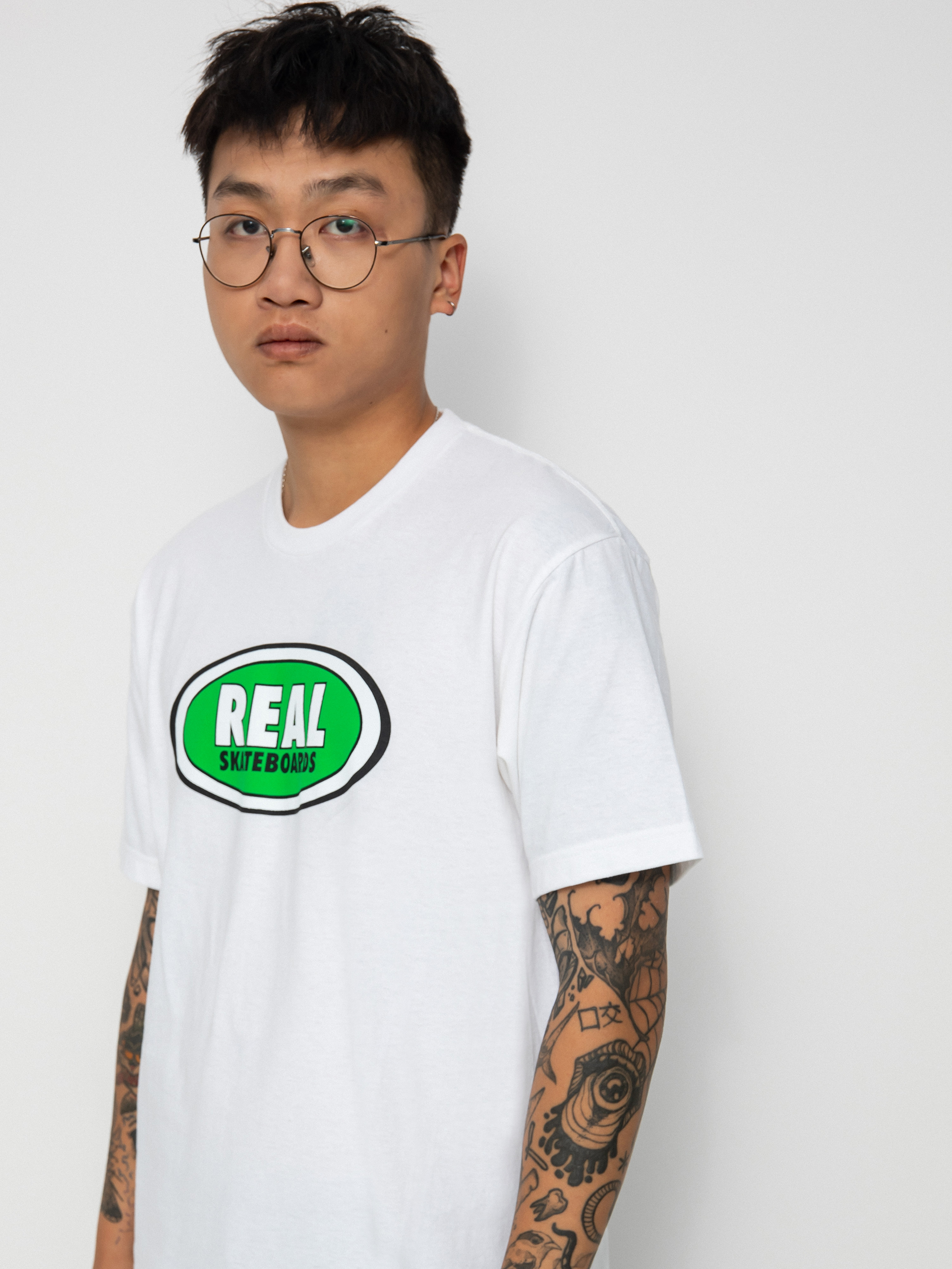 T-shirt Real Oval (white/green)