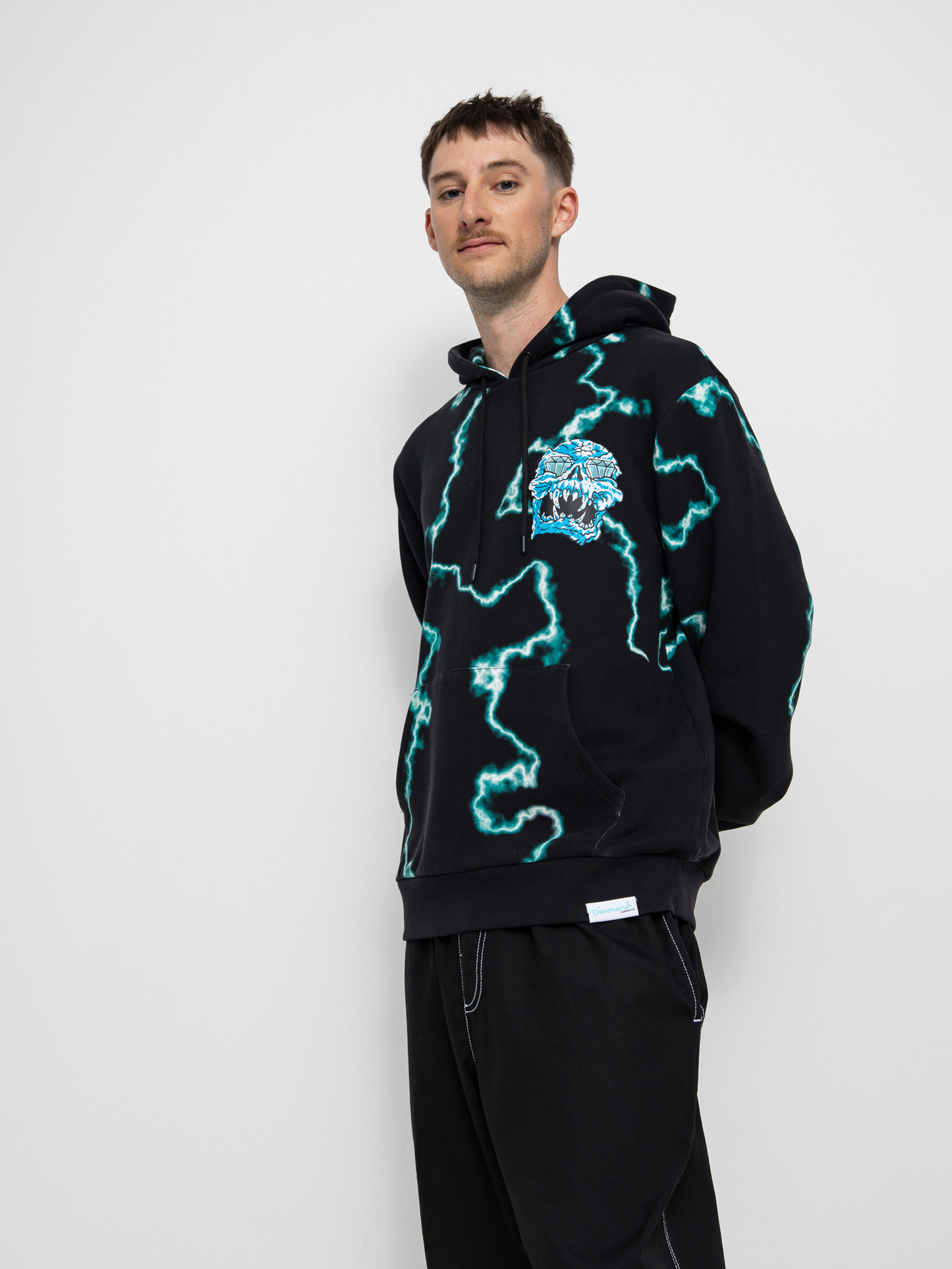 Bluza Diamond Supply Co. Mad Lightning Allover Print (black)