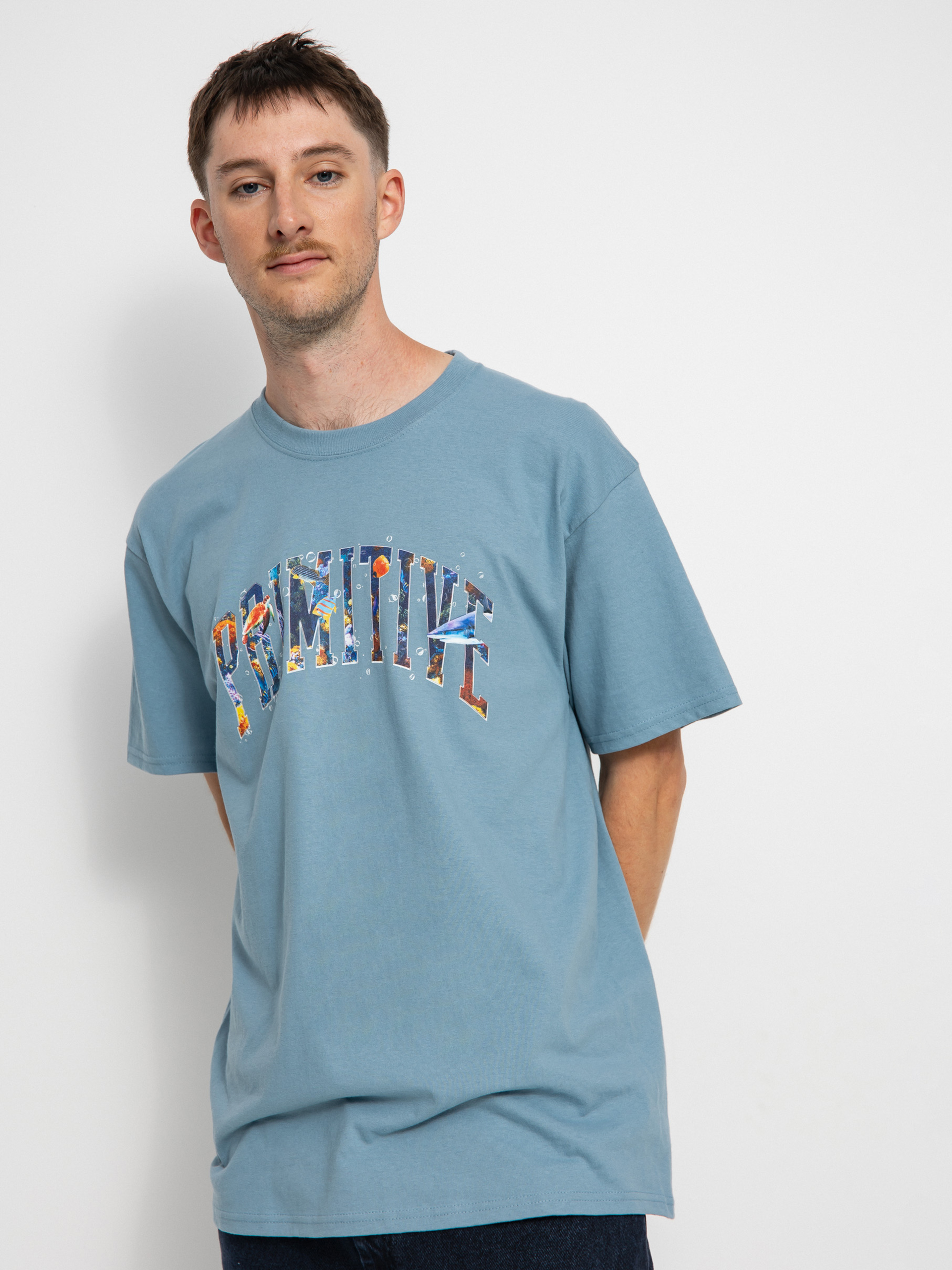T-shirt Primitive Collegiate Aquatic (slate)