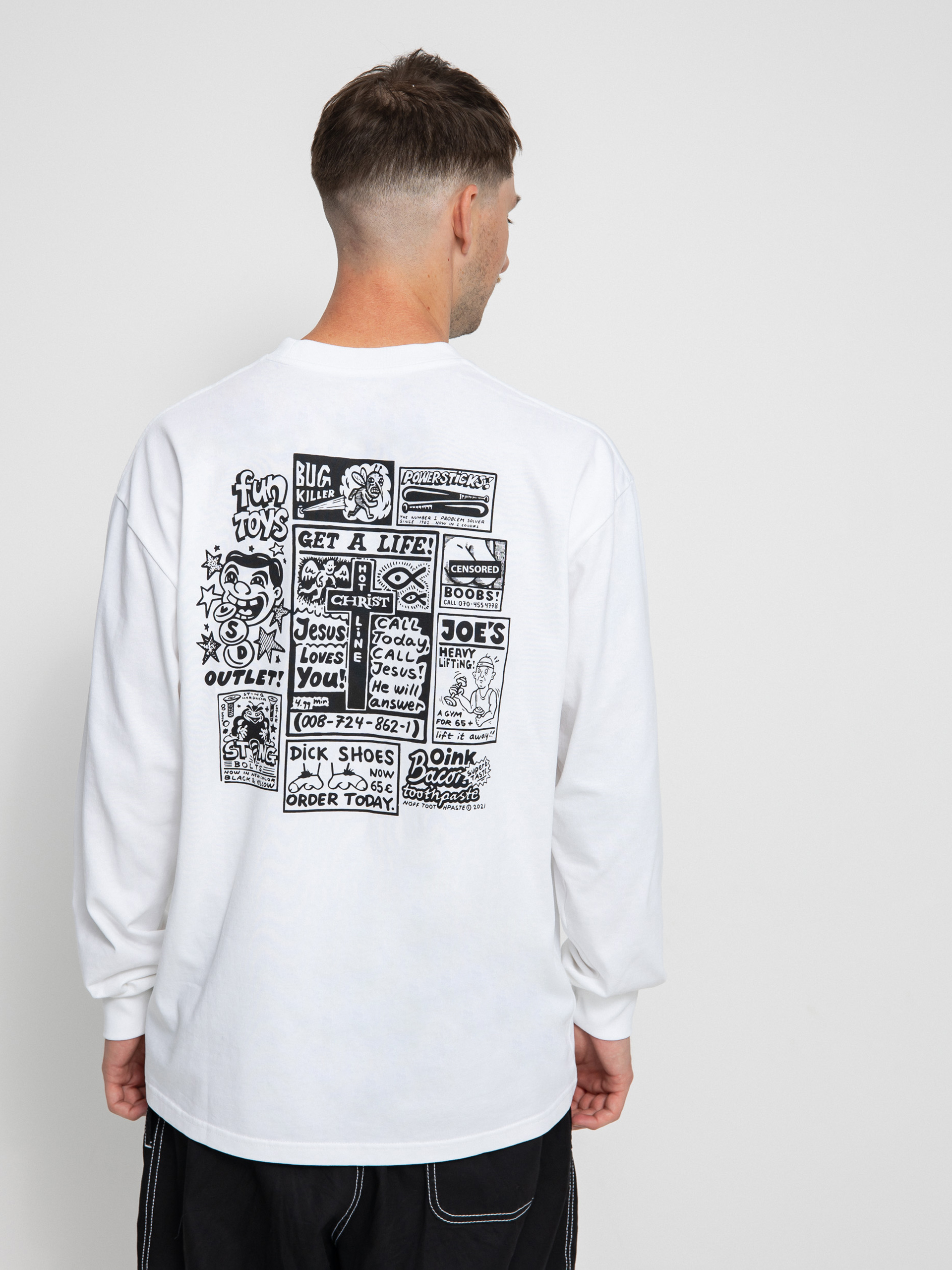 Longsleeve Polar Skate Classifieds (white)