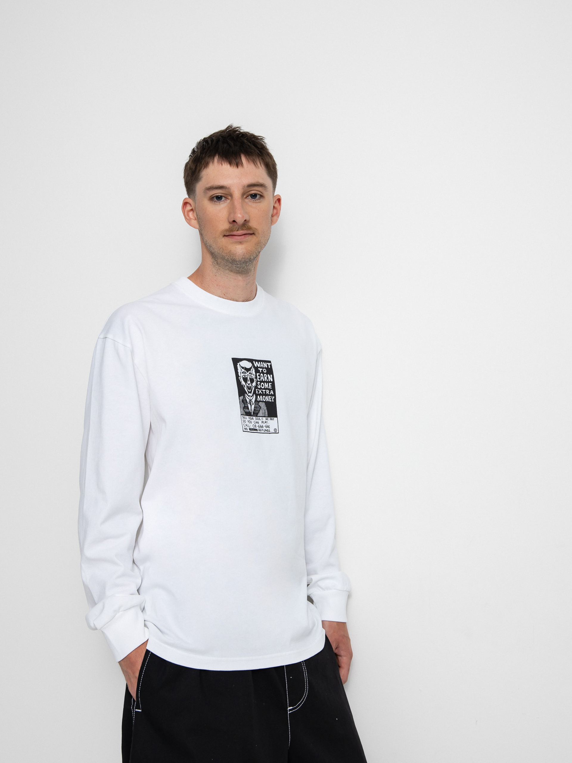 Longsleeve Polar Skate Classifieds (white)