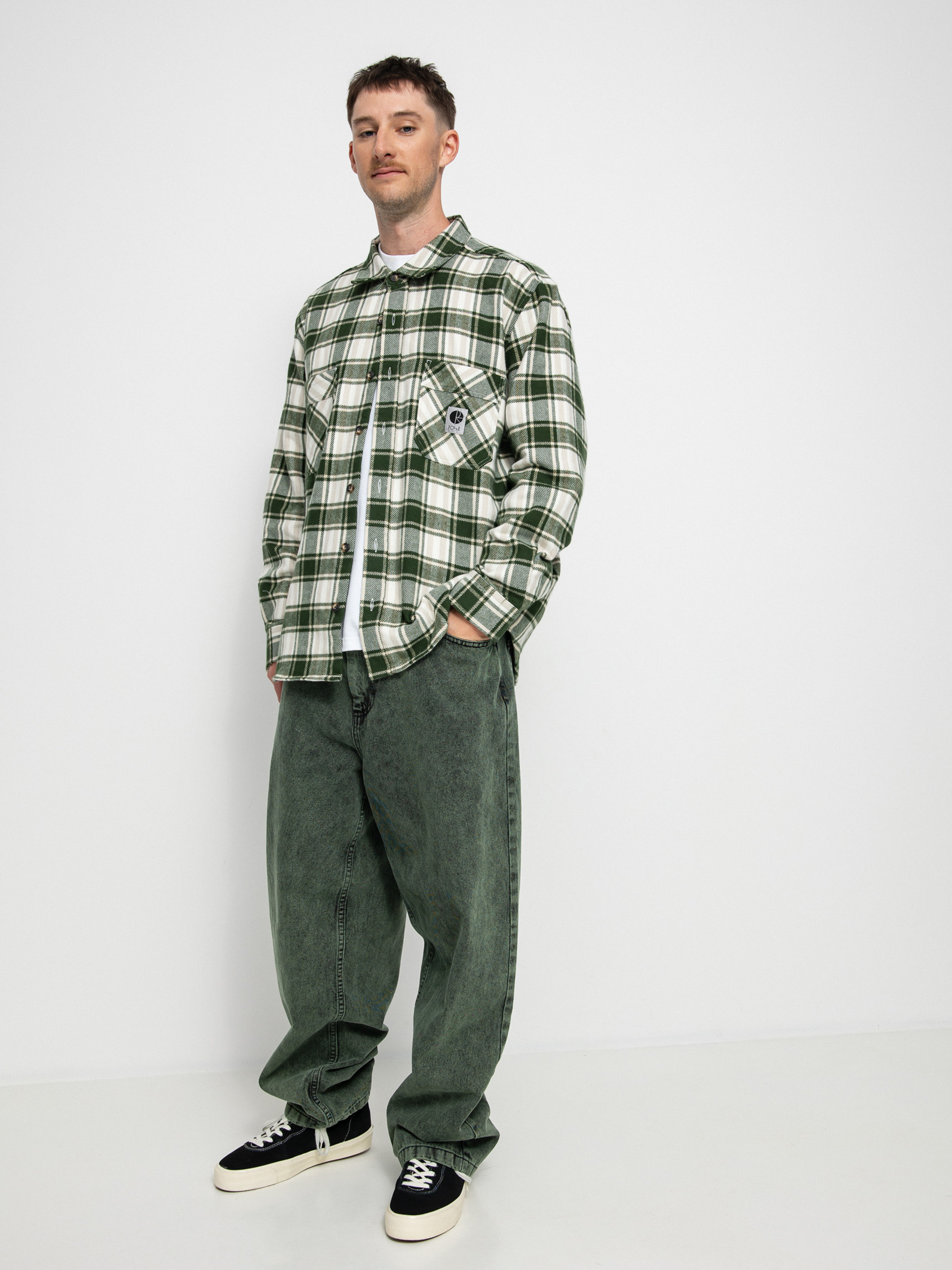 Koszula Polar Skate Flannel (dark olive)