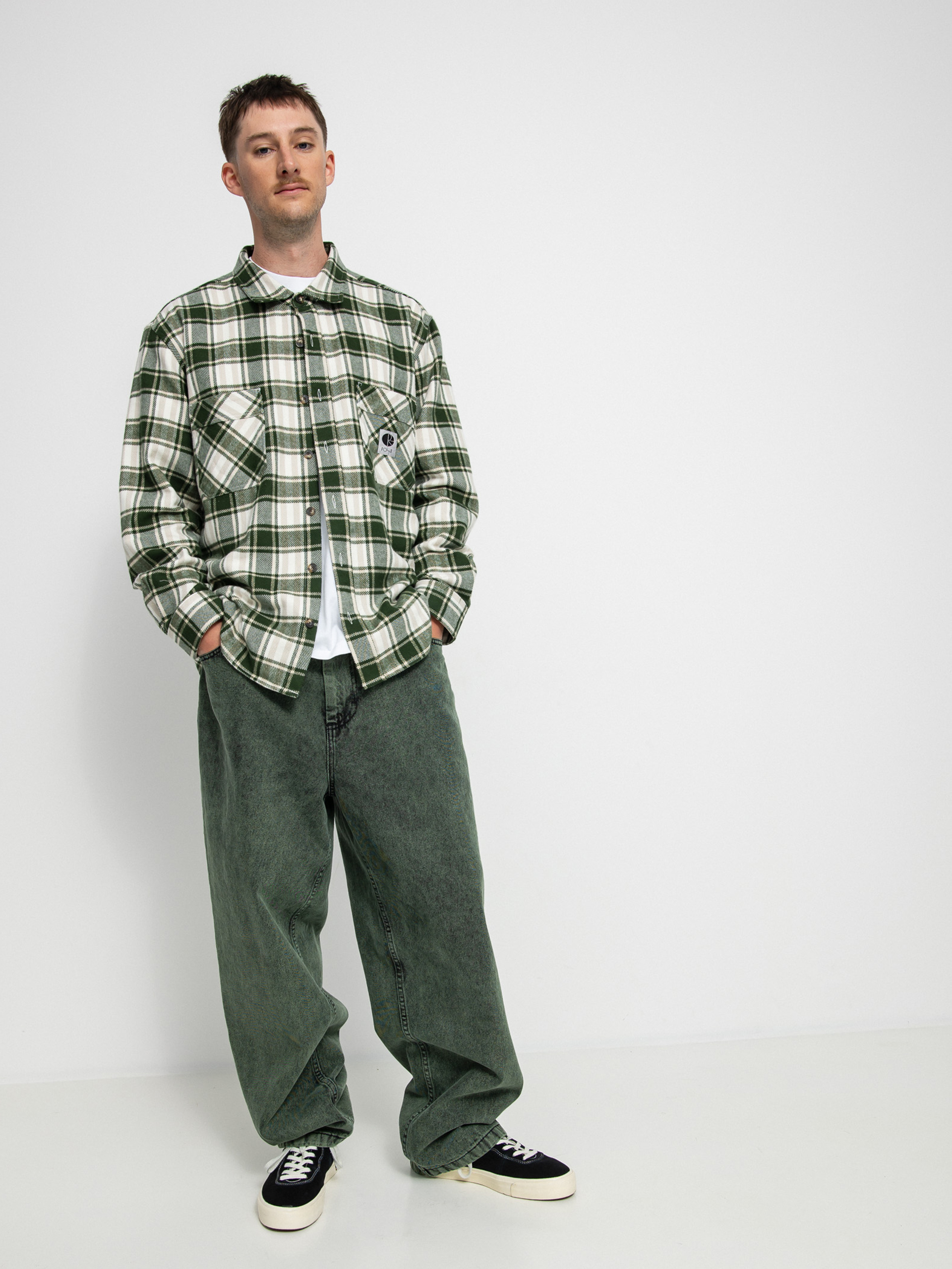 Koszula Polar Skate Flannel (dark olive)
