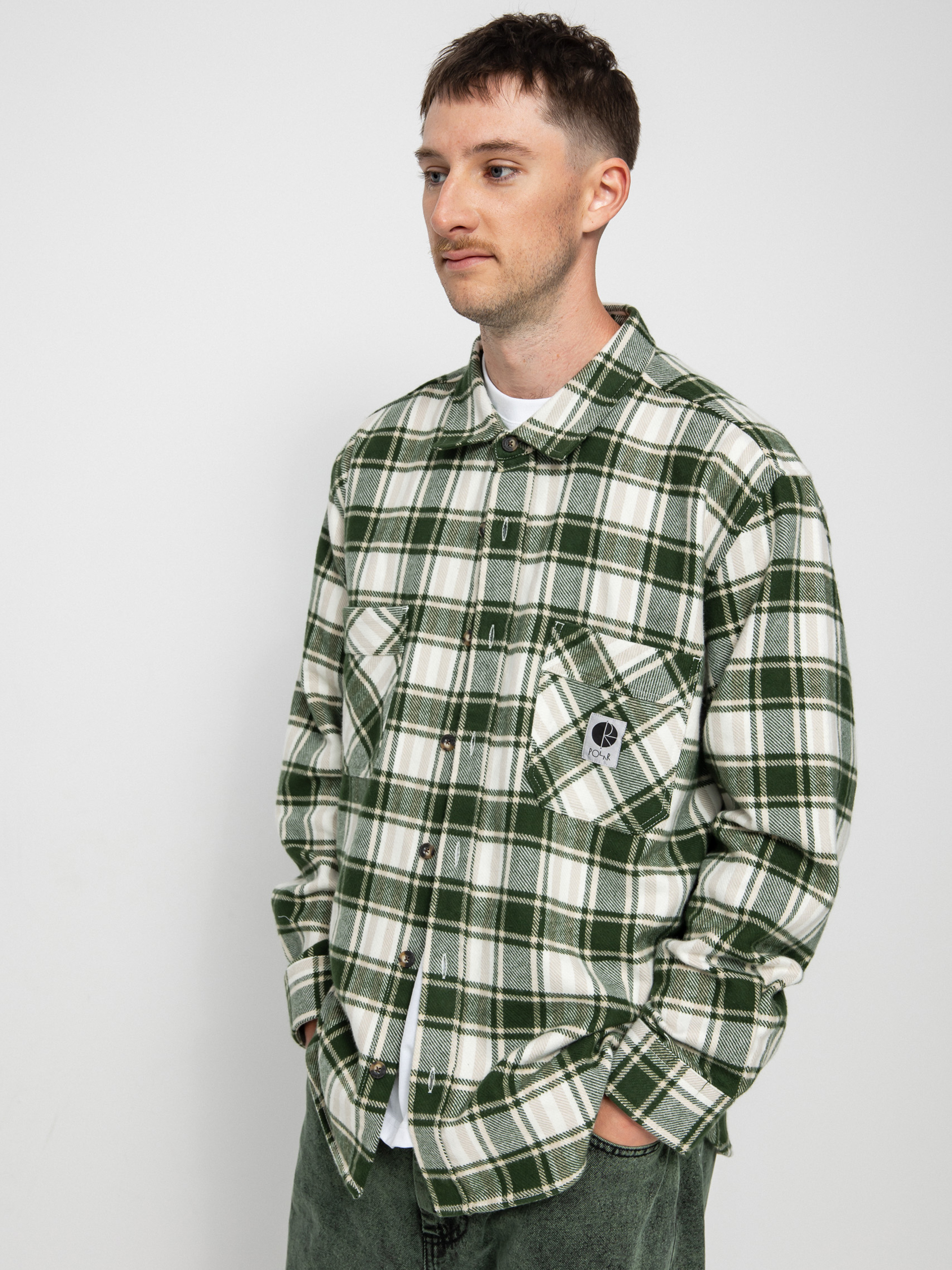 Koszula Polar Skate Flannel (dark olive)