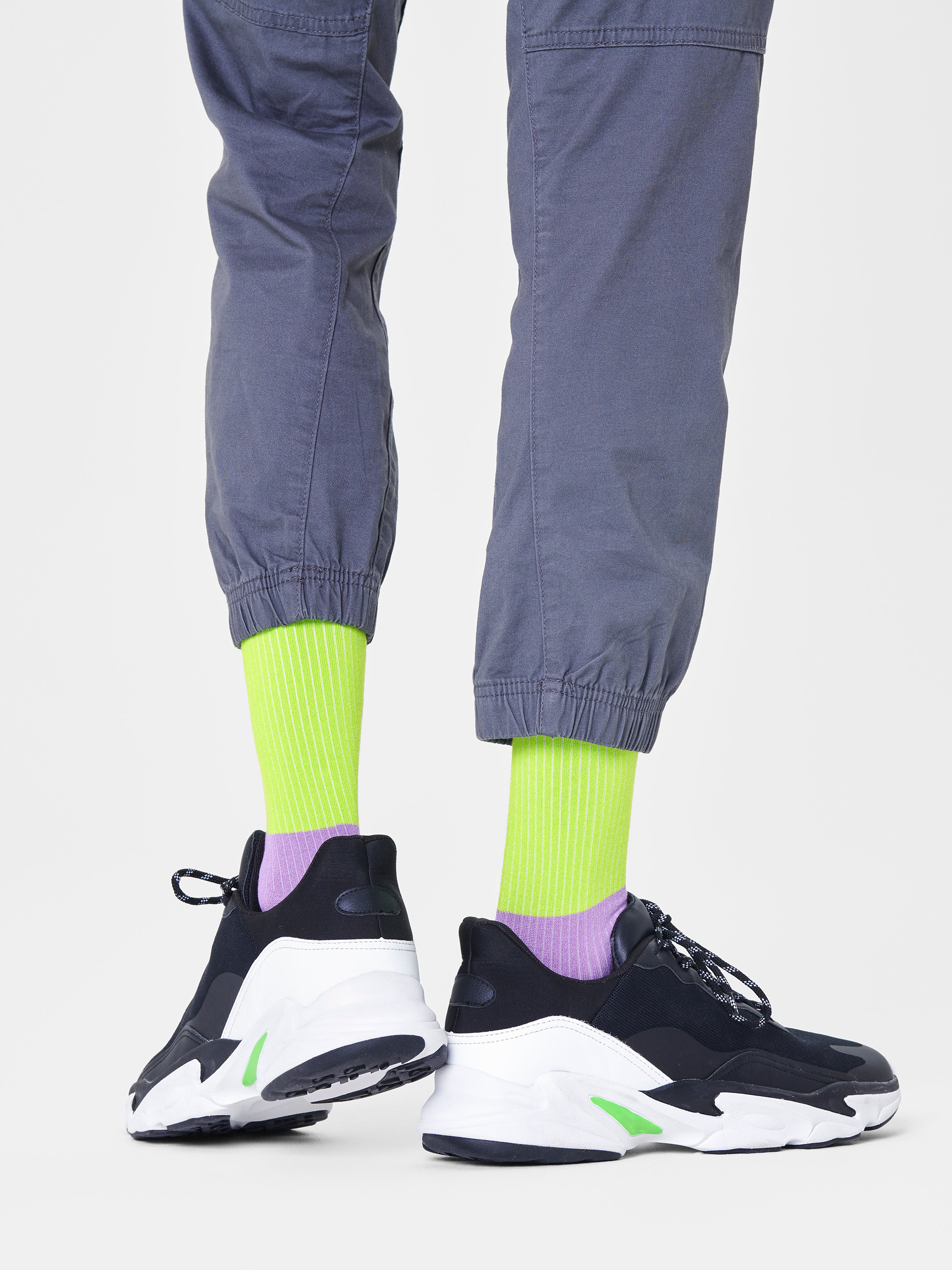 Skarpetki Happy Socks I Am Blocked (green/violet)