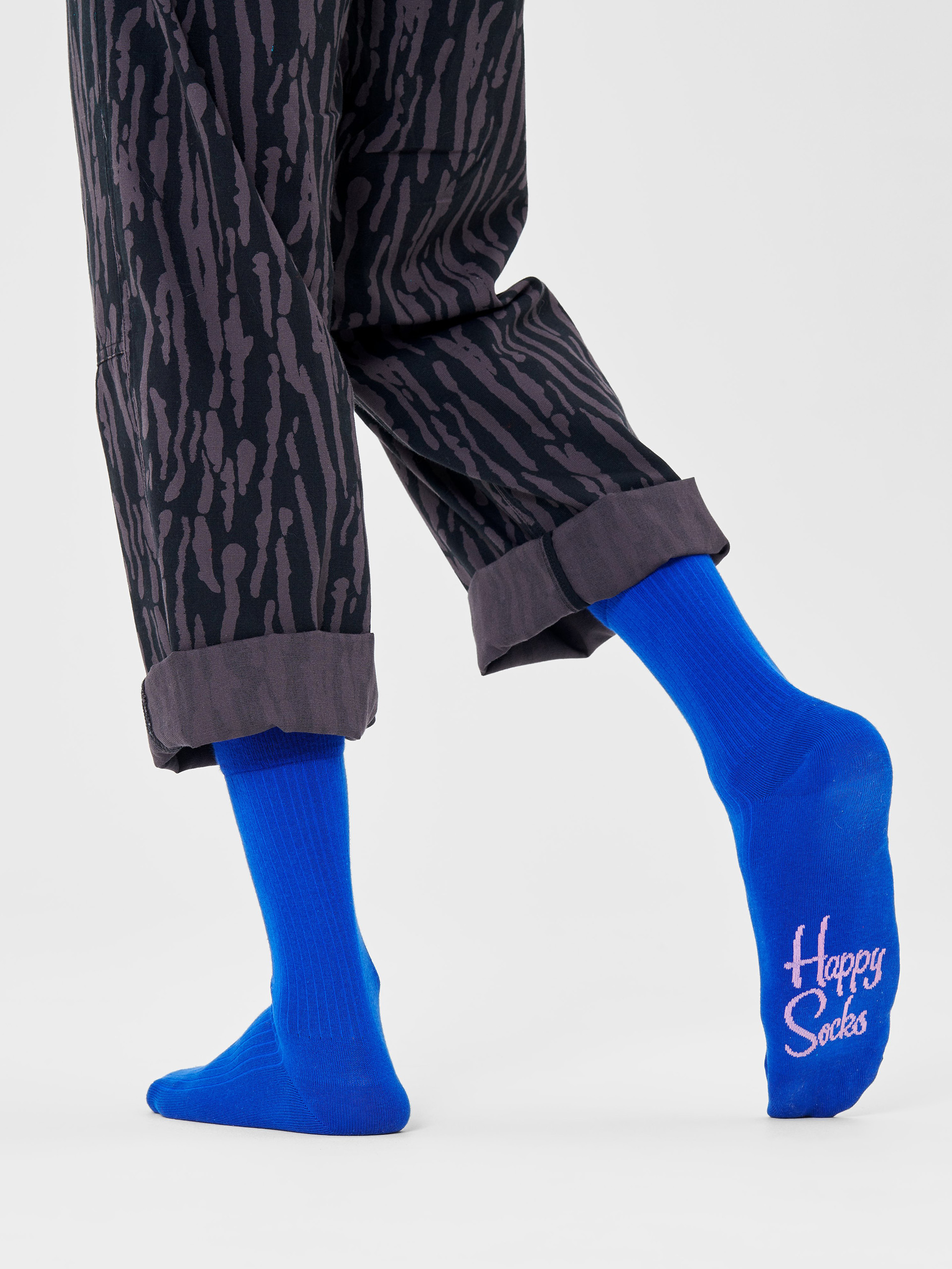 Skarpetki Happy Socks Solid Rib (blue)