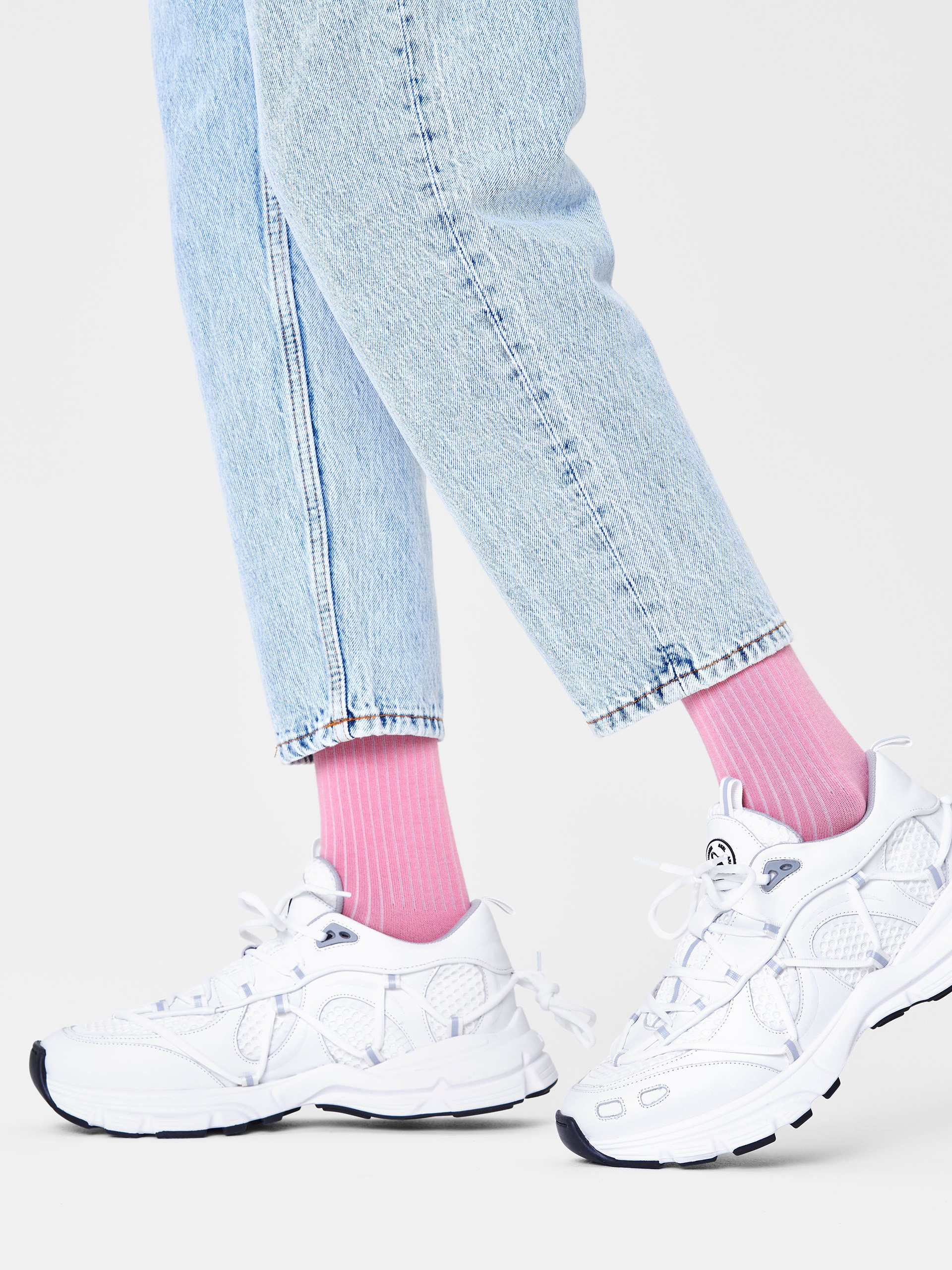 Skarpetki Happy Socks Solid Rib (pink)