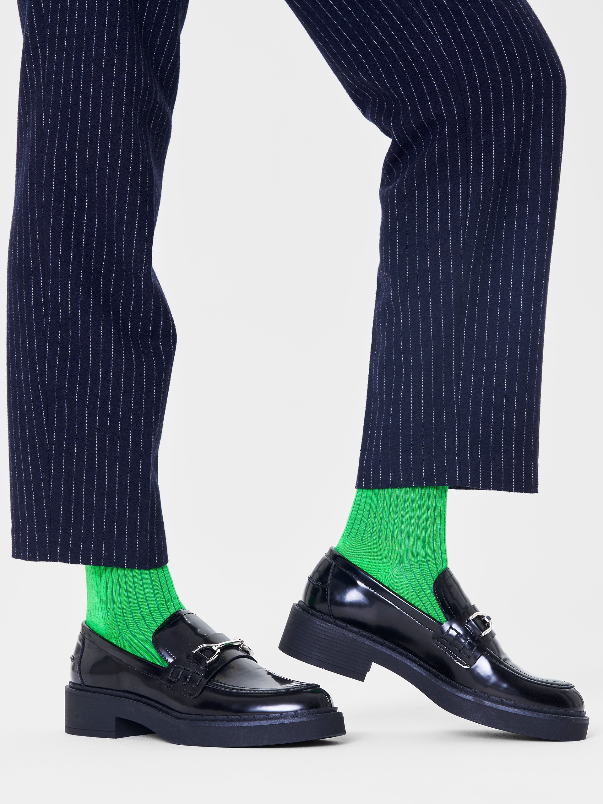 Skarpetki Happy Socks Solid Rib (green)