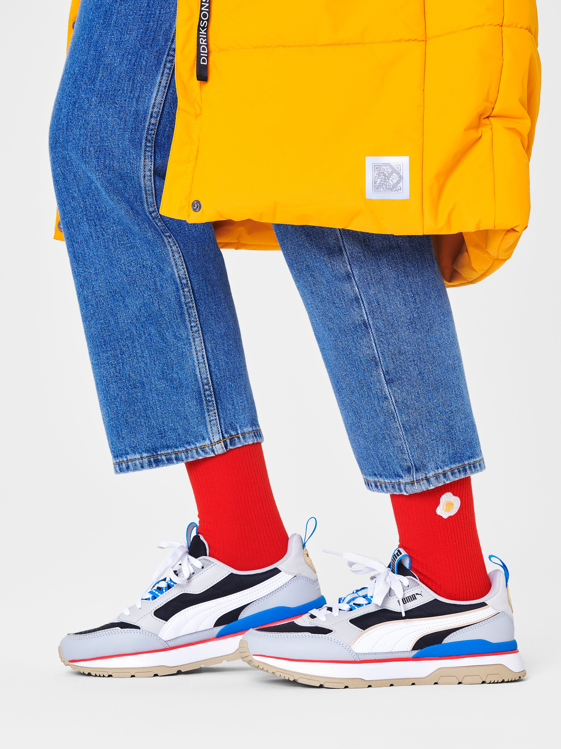 Skarpetki Happy Socks Ribbed Embroidery Egg (red)