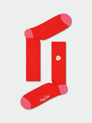 Skarpetki Happy Socks Ribbed Embroidery Egg (red)