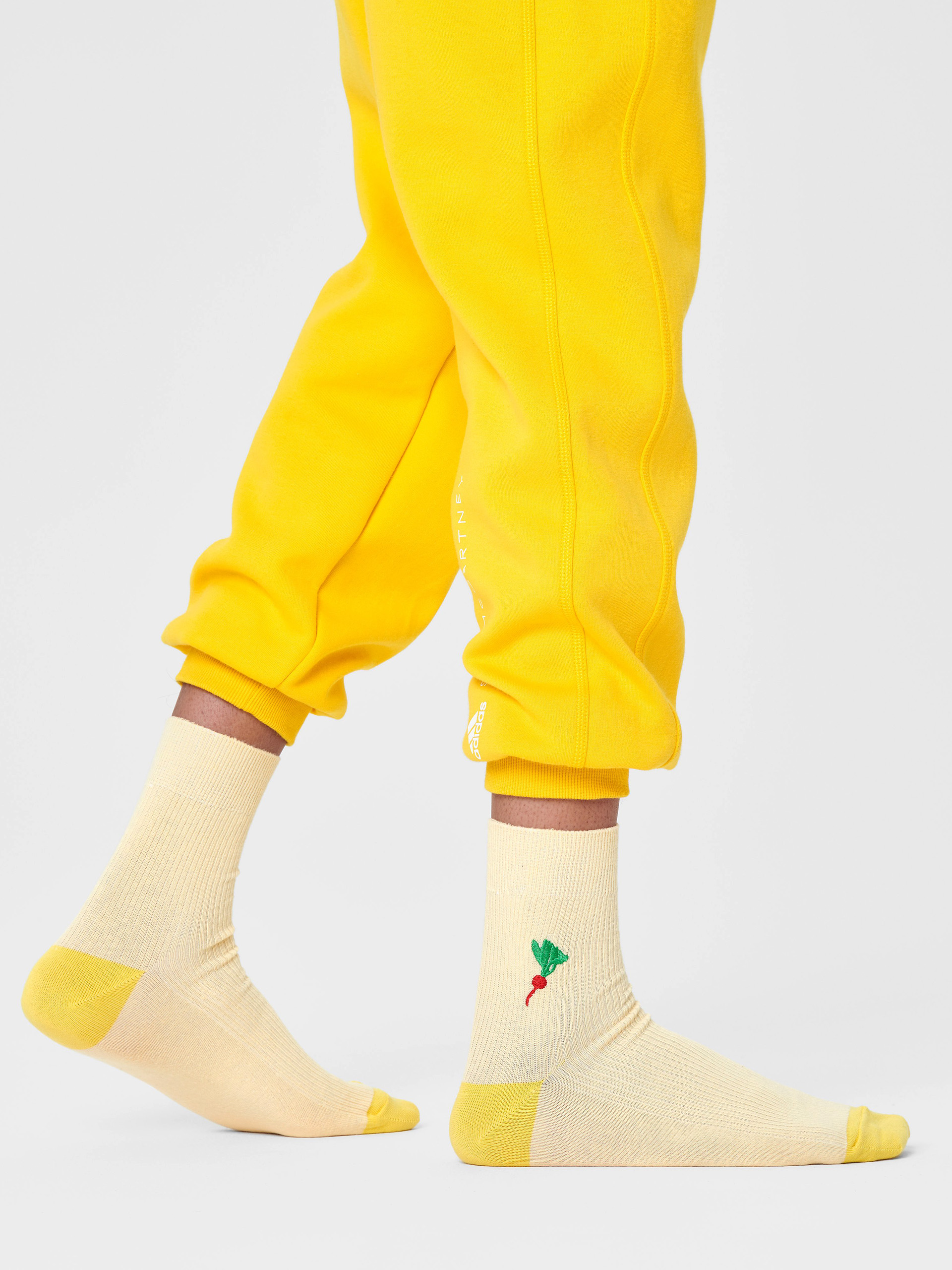 Skarpetki Happy Socks Ribbed Embroidery Veggi 1/2 Crew (yellow)