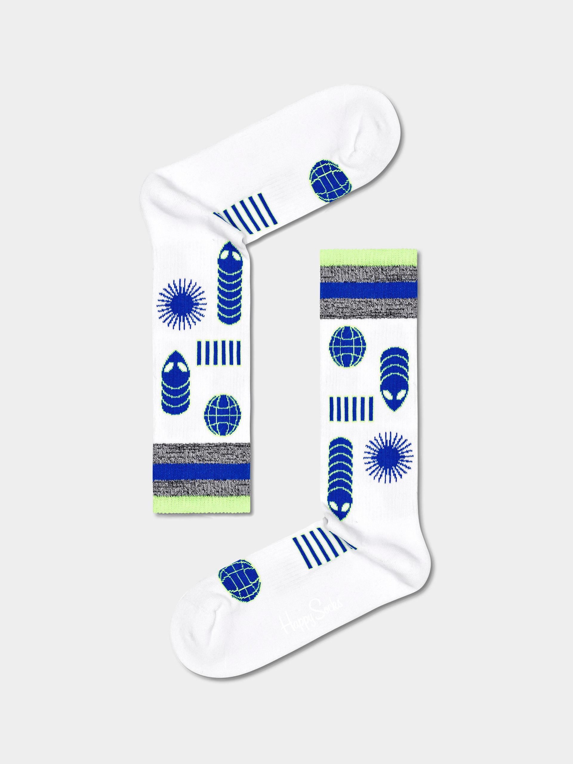 Skarpetki Happy Socks Space Creatures Crew (white)
