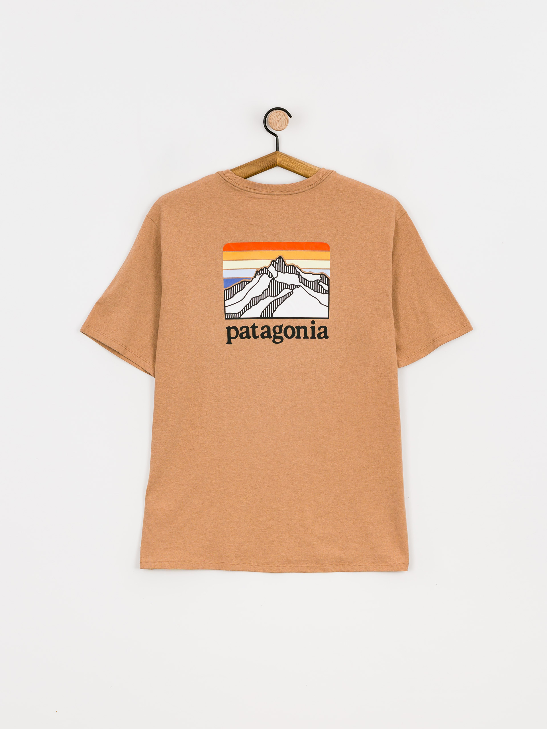 T-shirt Patagonia Line Logo Ridge Pocket Responsibili (dark camel)