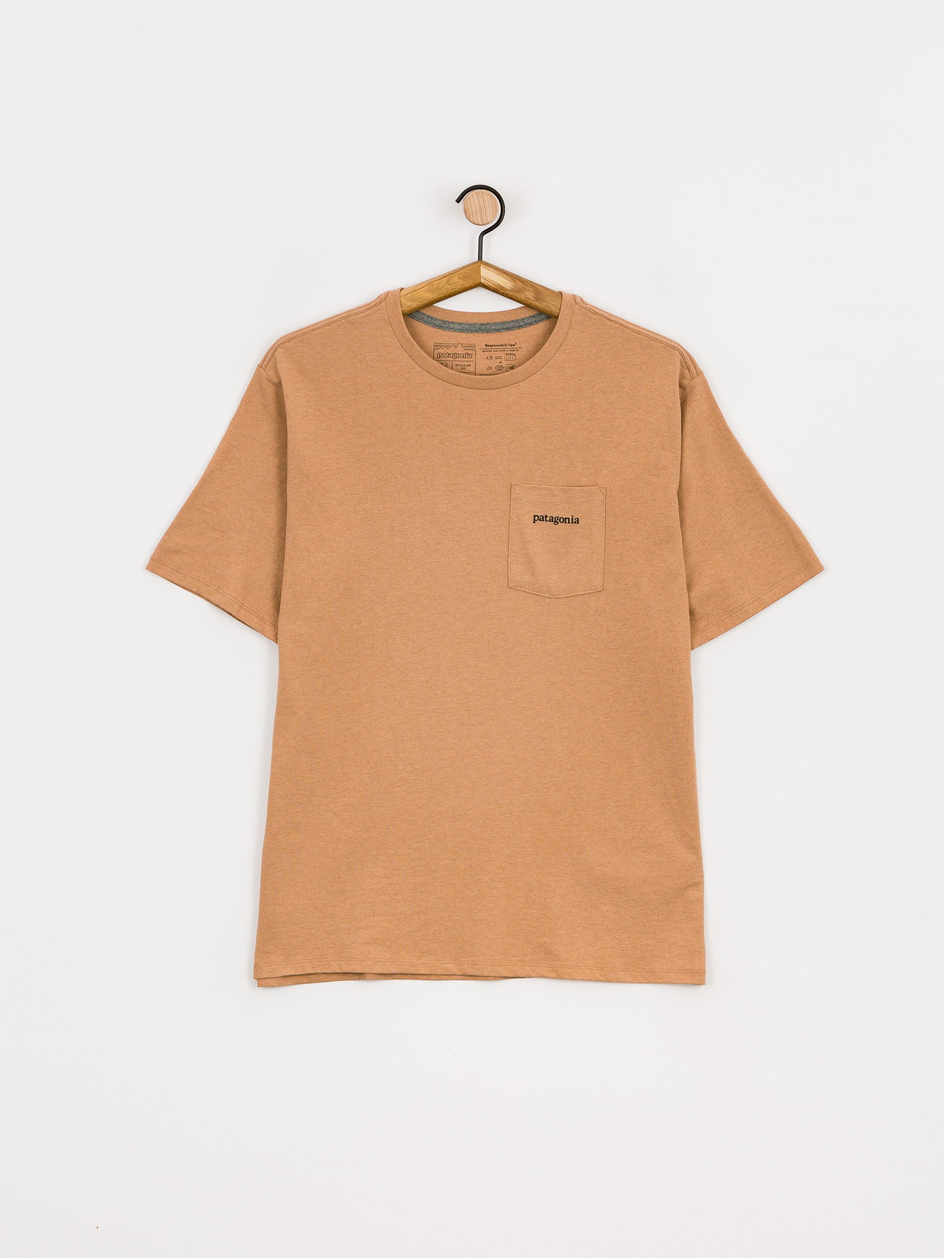 T-shirt Patagonia Line Logo Ridge Pocket Responsibili (dark camel)