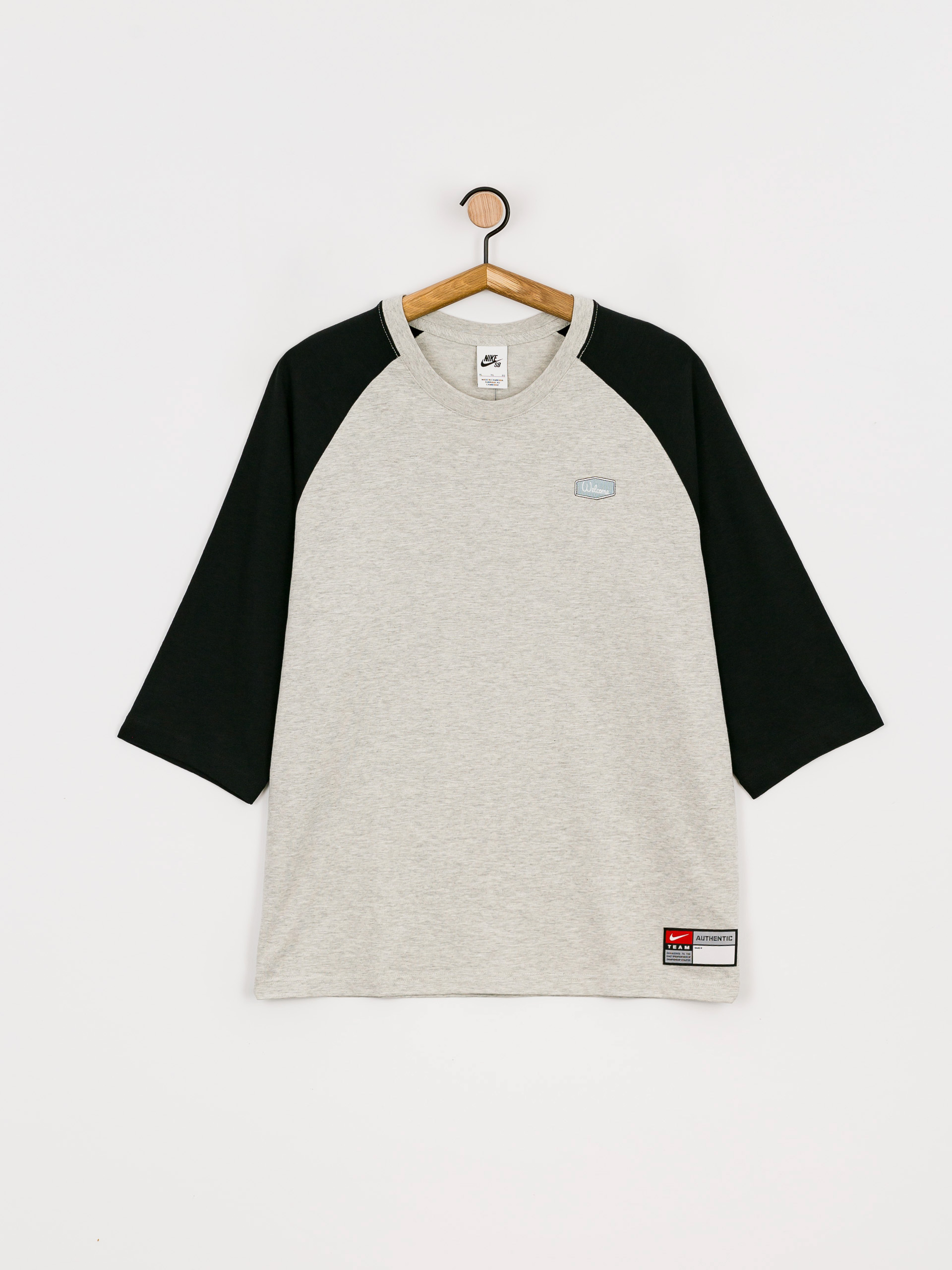 Koszulka Nike SB Bsbl Rgln La (grey heather/black)