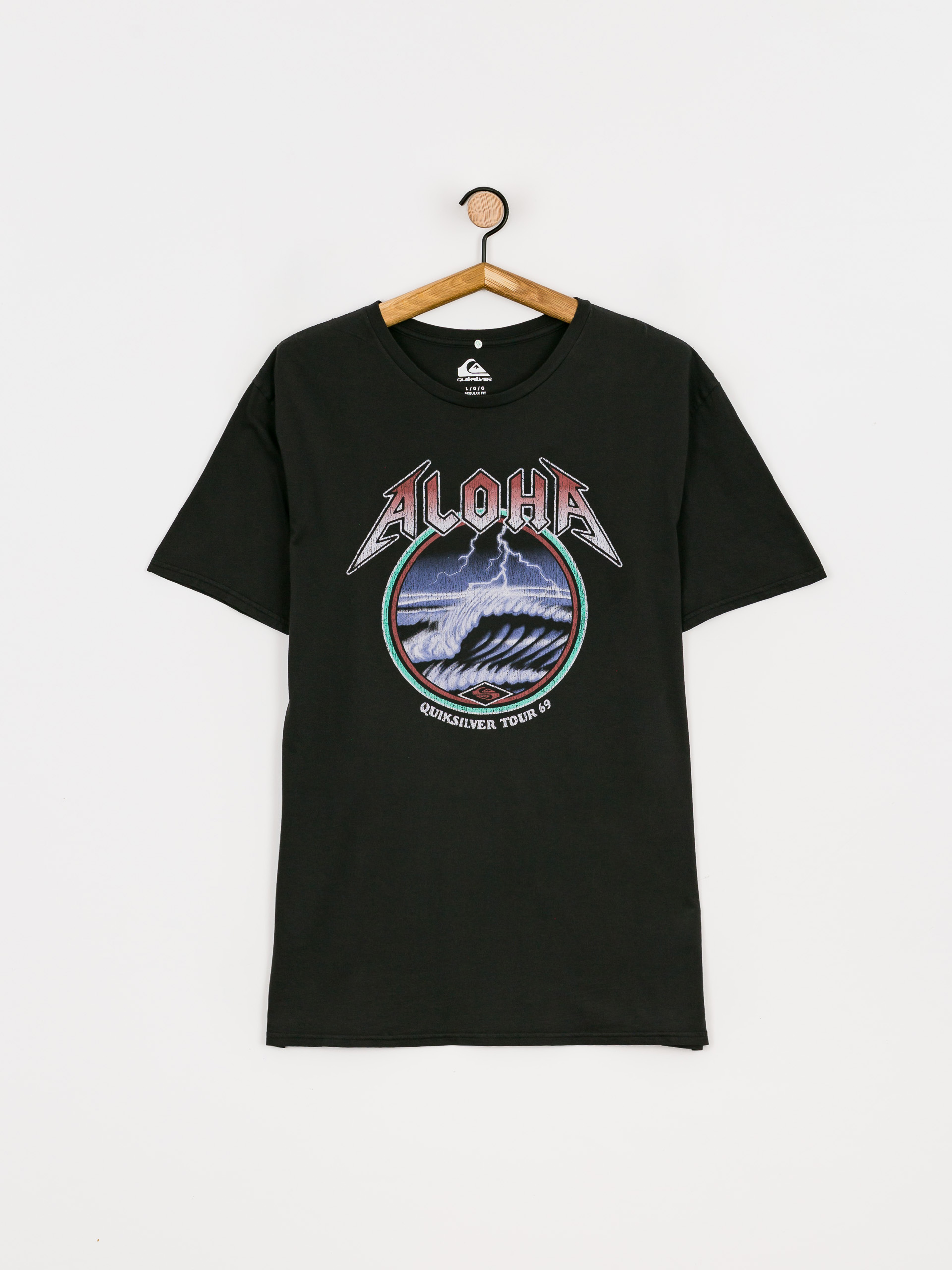 T-shirt Quiksilver Rock Waves (black)
