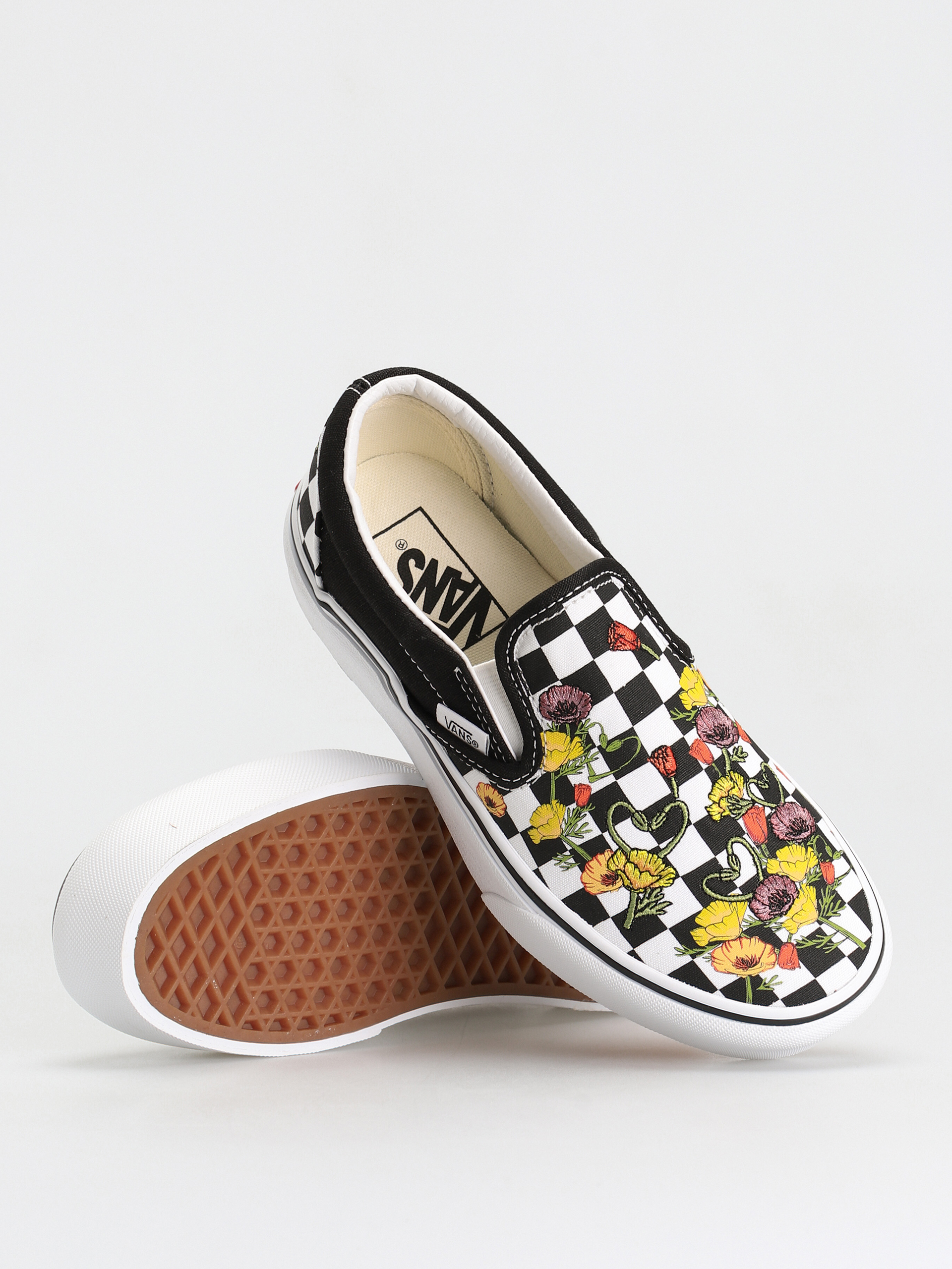 Buty Vans Classic Slip On Platform (poppy checkerboard black/multi)