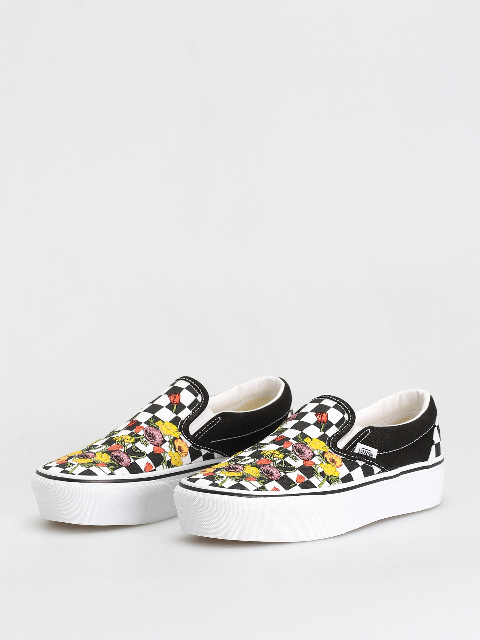 Buty Vans Classic Slip On Platform (poppy checkerboard black/multi)