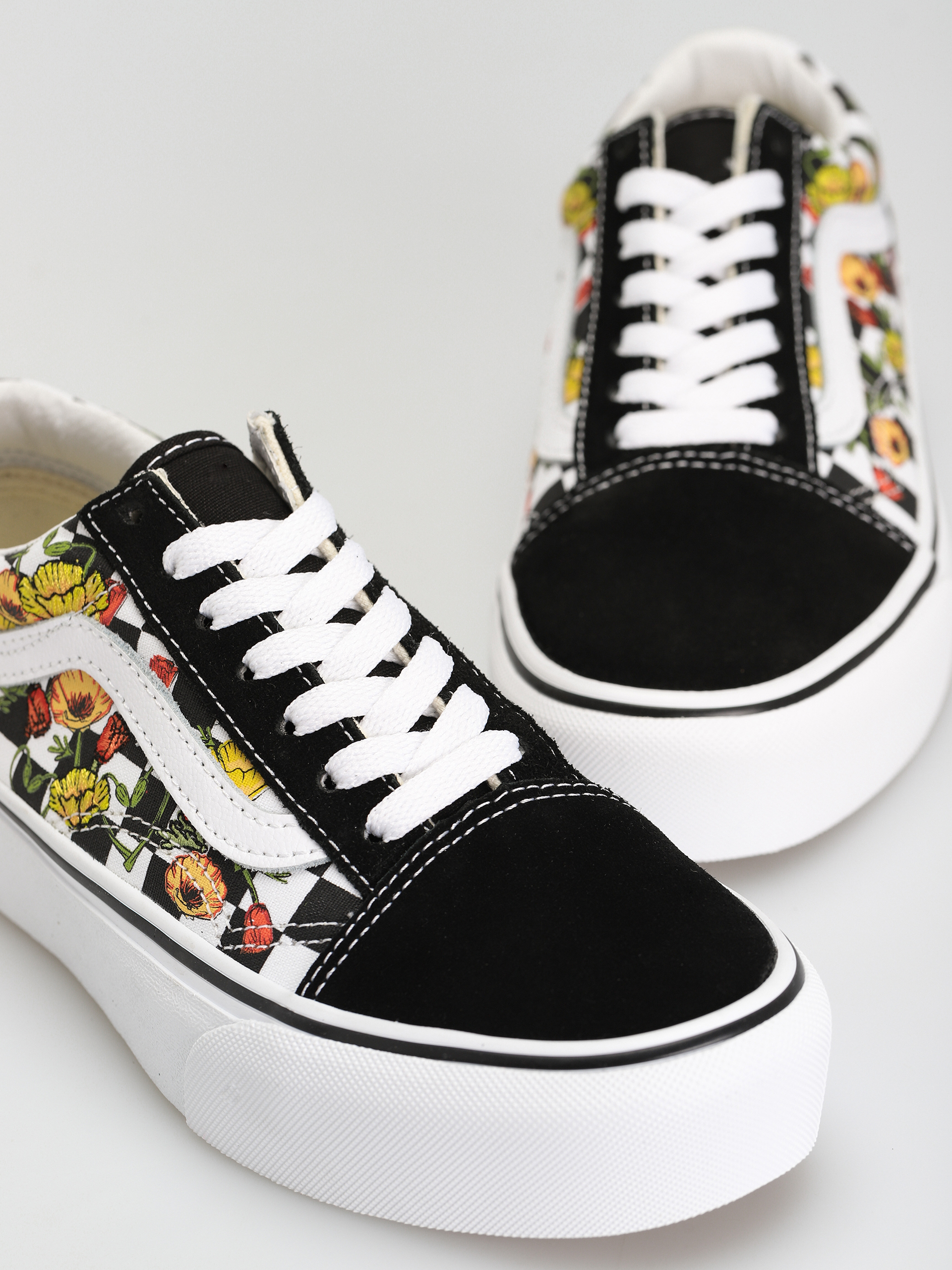 Buty Vans Old Skool Platform (poppy checkerboard black/multi)