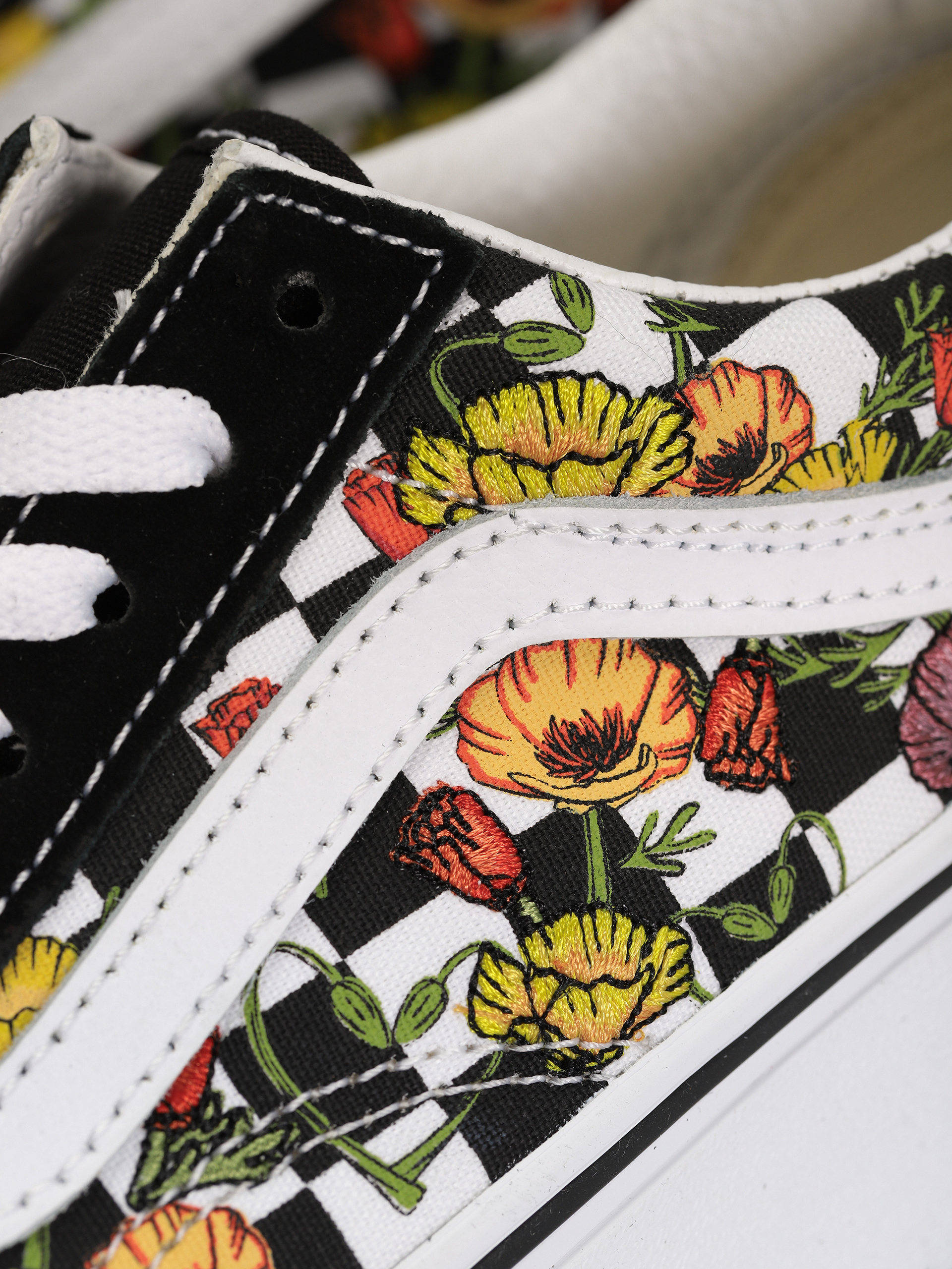 Buty Vans Old Skool Platform (poppy checkerboard black/multi)